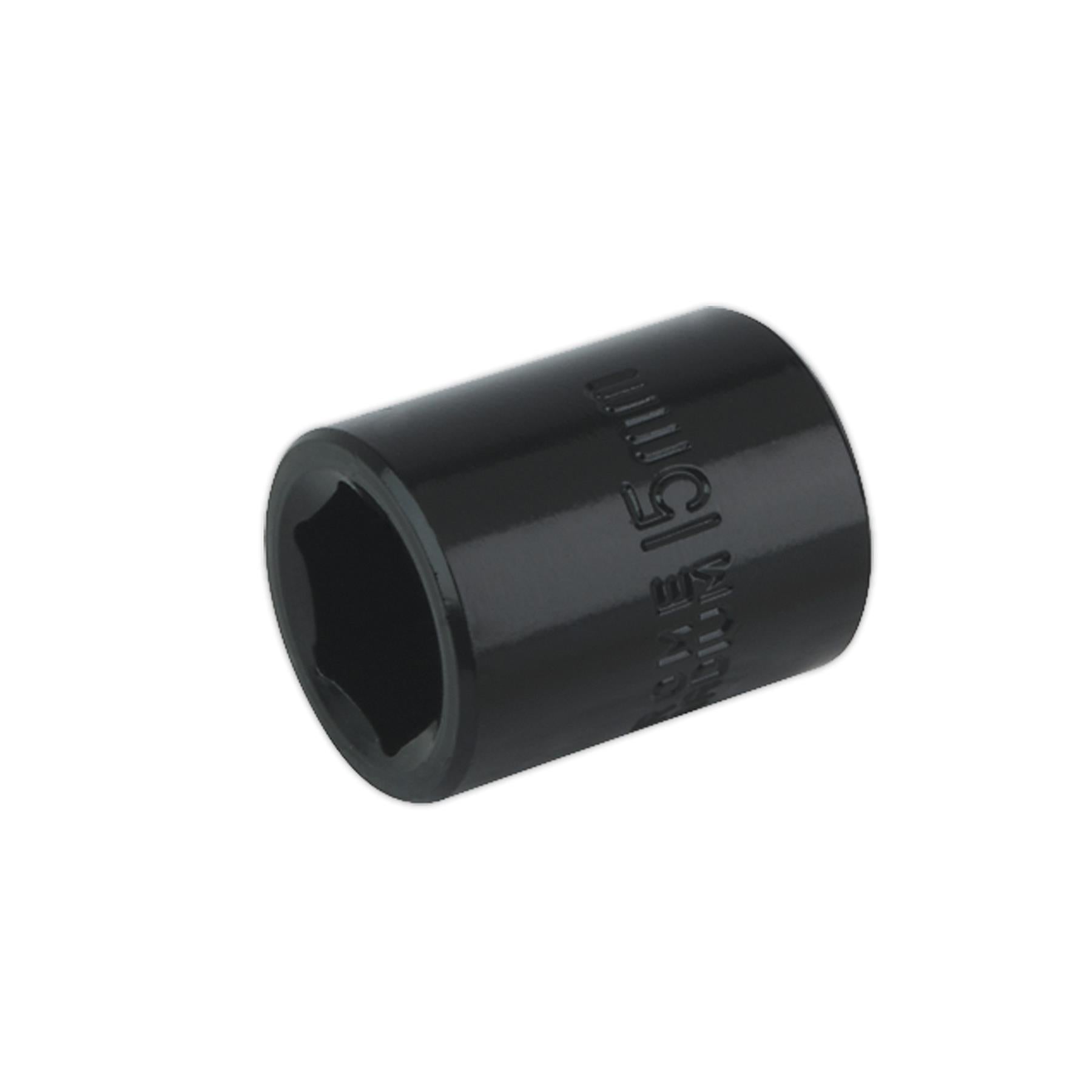 Sealey Impact Socket 15mm 3/8"Sq Drive Chrome Vanadium