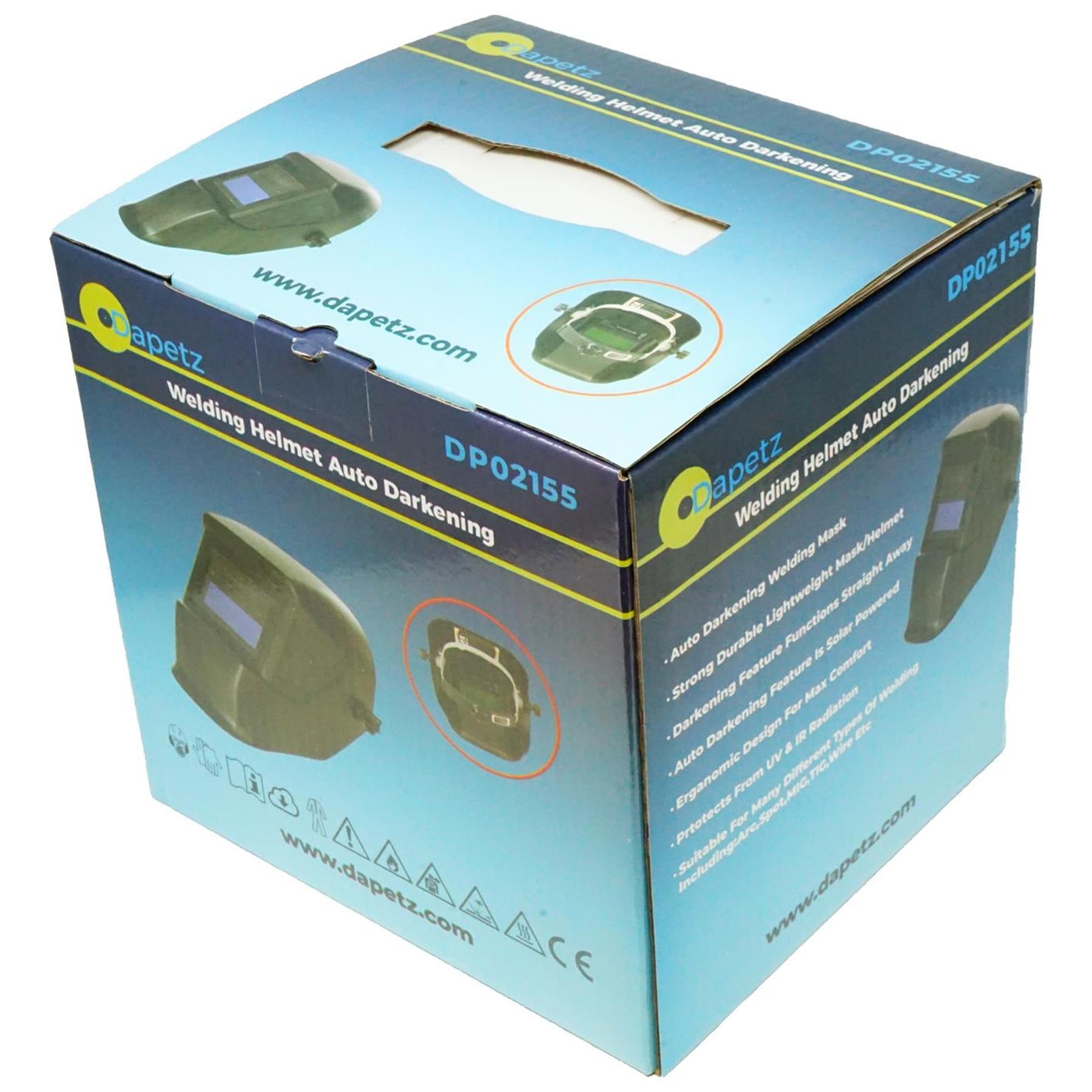 Auto Darkening Welding Mask Helmet Grinding Solar Power PPE Safety Protects Face