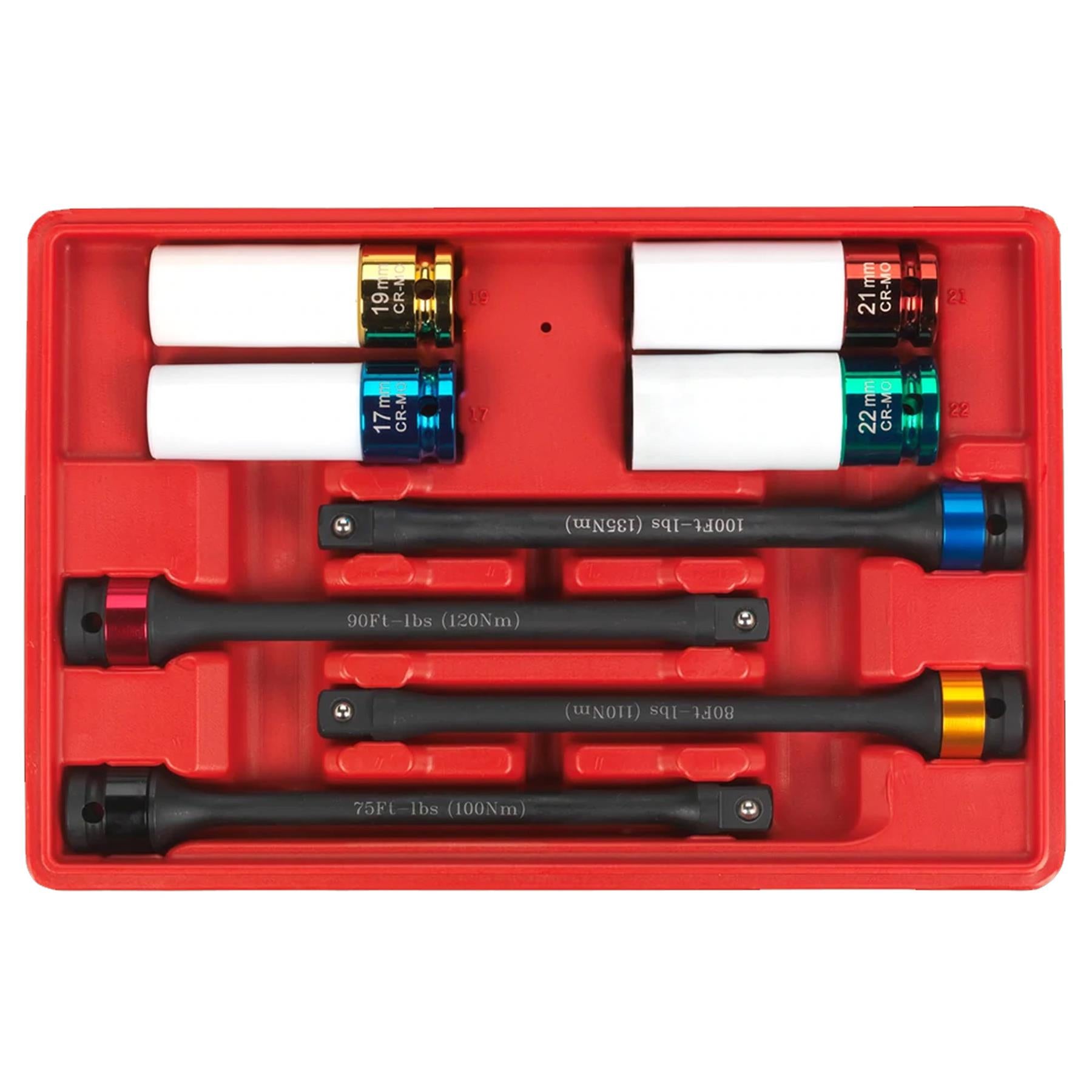 Sealey Torque Stick & Alloy Wheel Impact Socket Set 8pc 1/2"Sq Dr