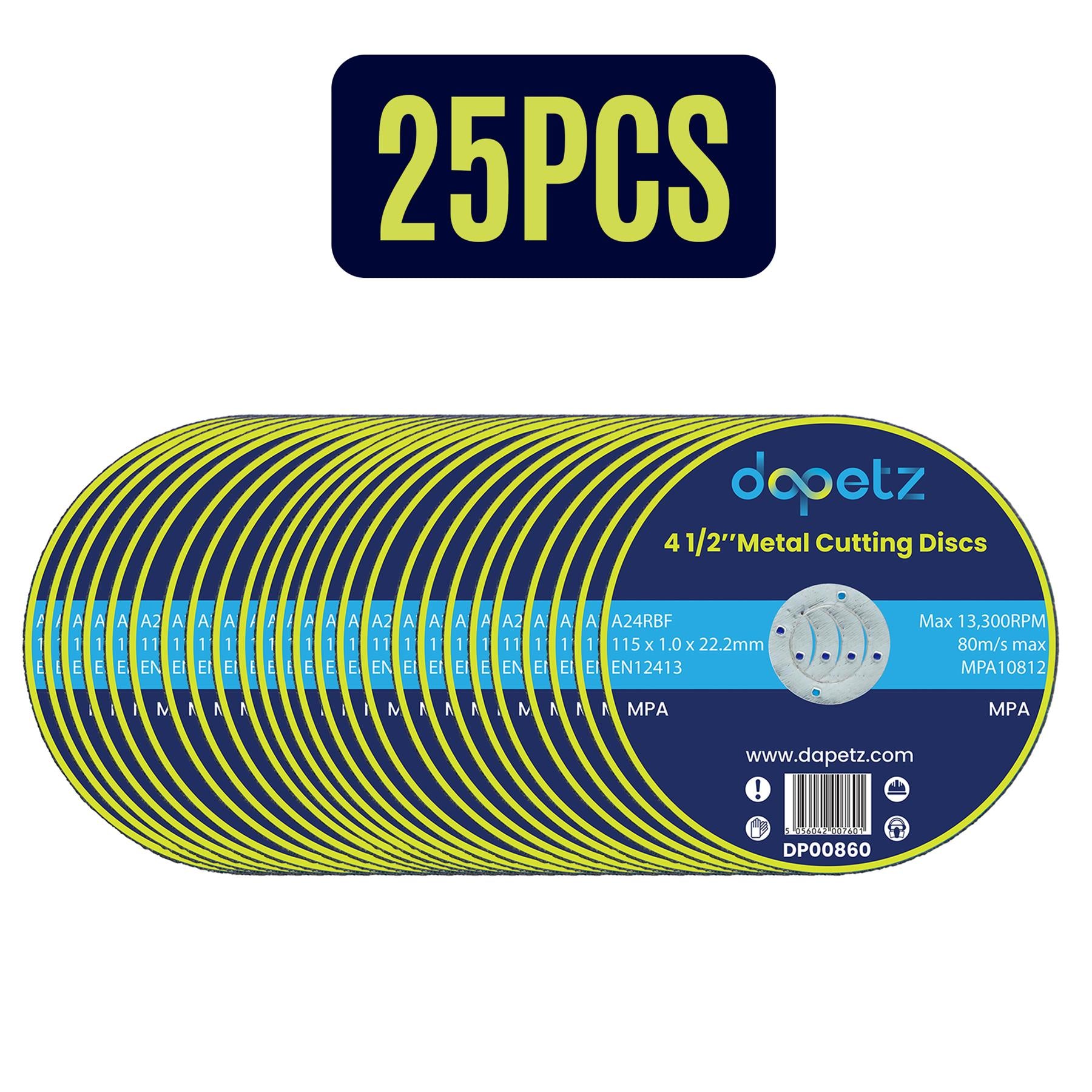 25 X Ultra-Thin Metal Cutting Slitting Discs 115mm 4.5 Inch For Angle Grinder