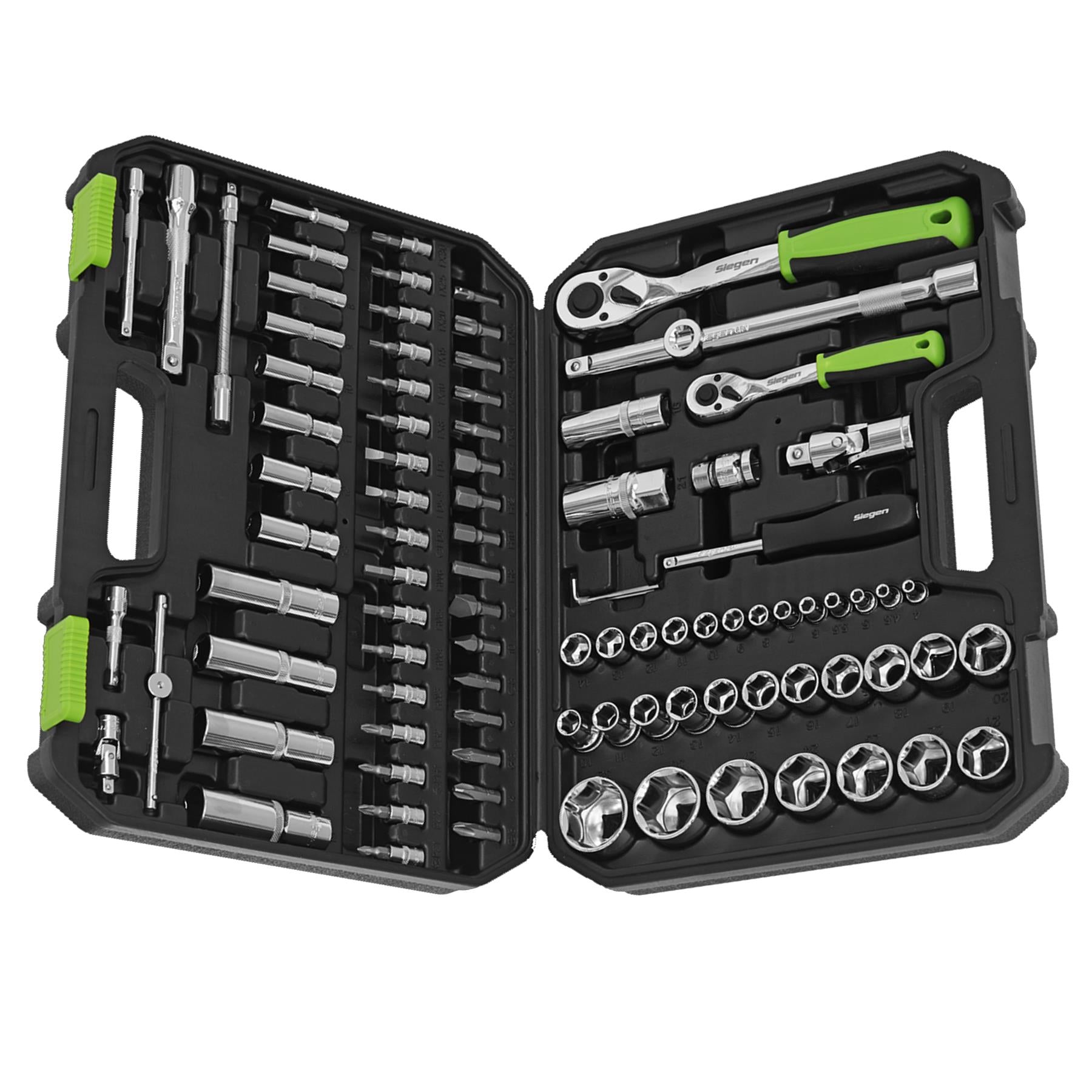 Sealey Socket Set 94pc 1/4" & 1/2"Sq Drive WallDrive Metric