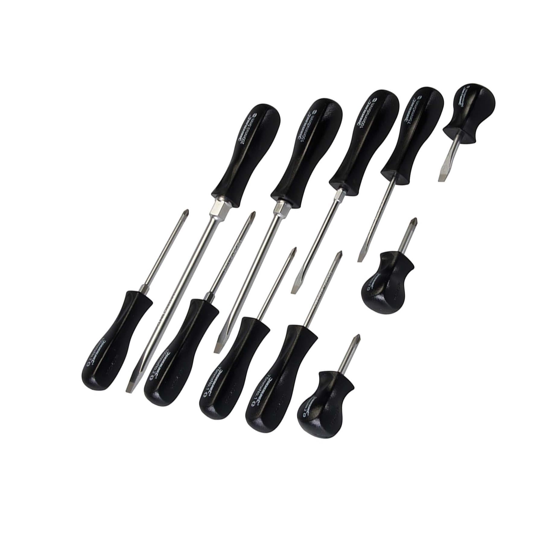 11Pce Soft Grip Screwdriver Set Magnetic Tip Chrome Vanadium Hardened Steel