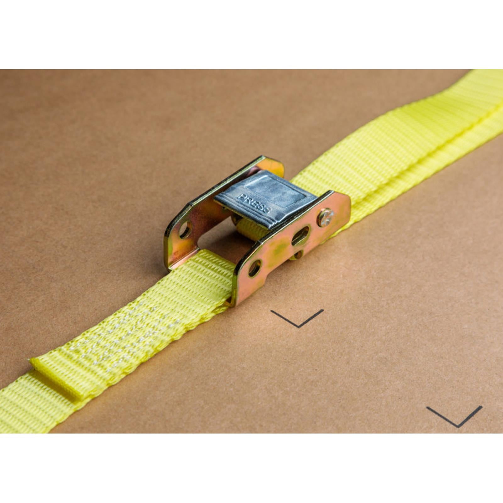 BlueSpot S Hook Cam Buckle (25mm x 2m/6ft) Polyester Webbing With Hooks Tiedown Loads