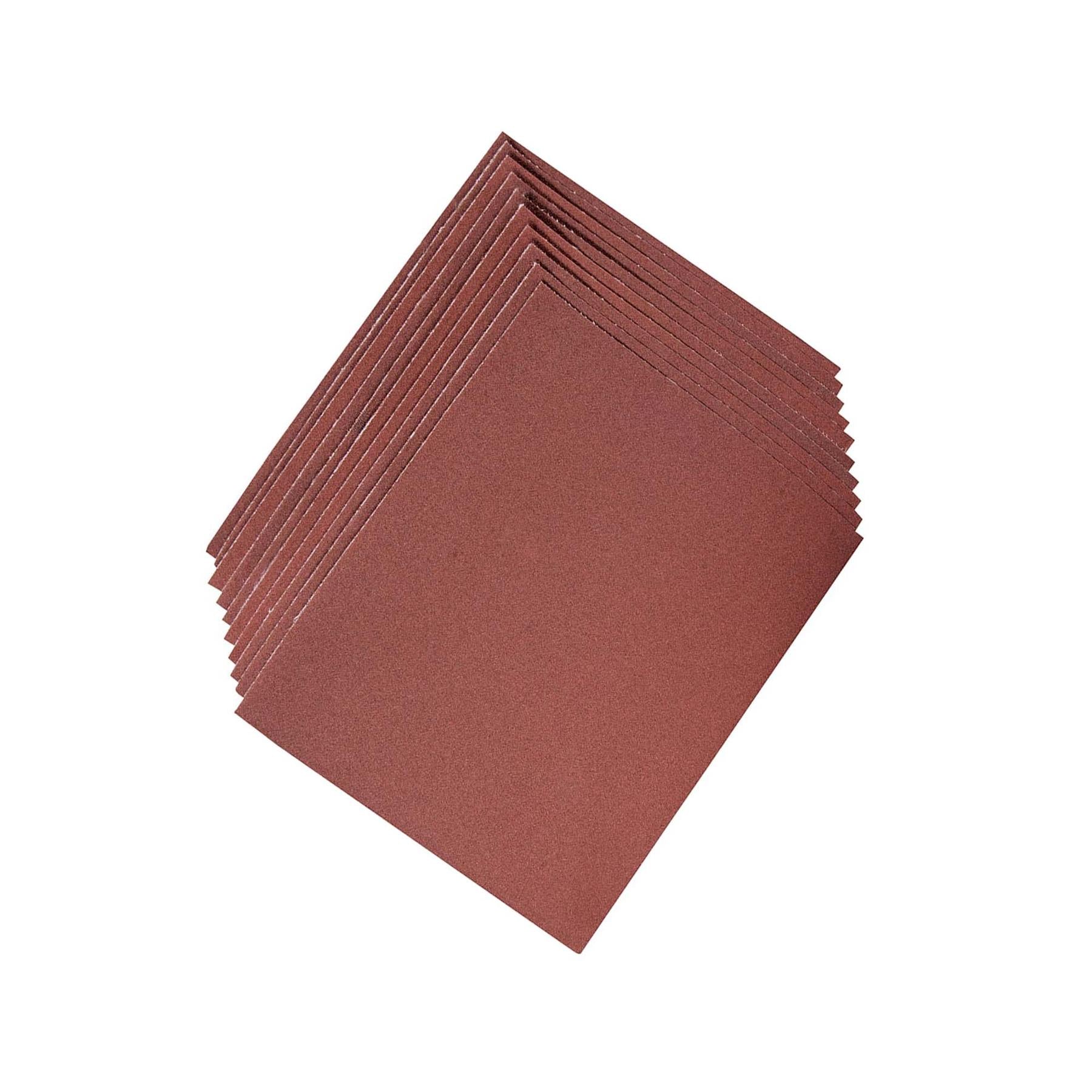 Emery Cloth Hand Sanding Sheets 10Pk Grit 180 Quality For Metal & Rust Removal