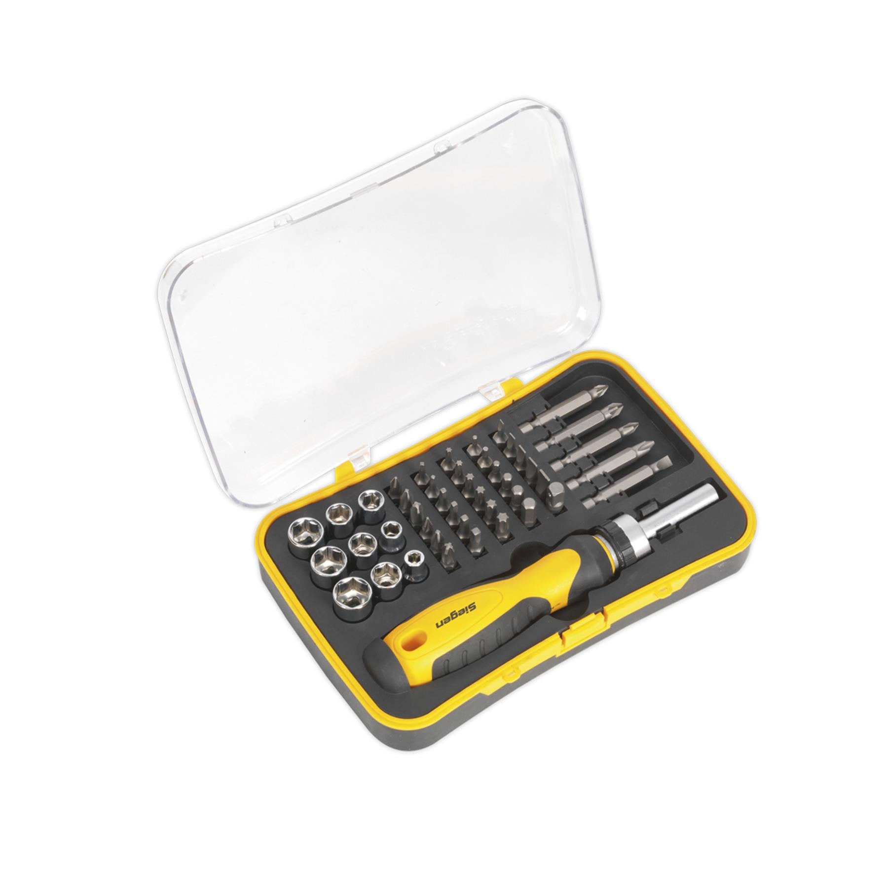 Sealey Socket & Bit Set 45pc Ratchet Screwdriver