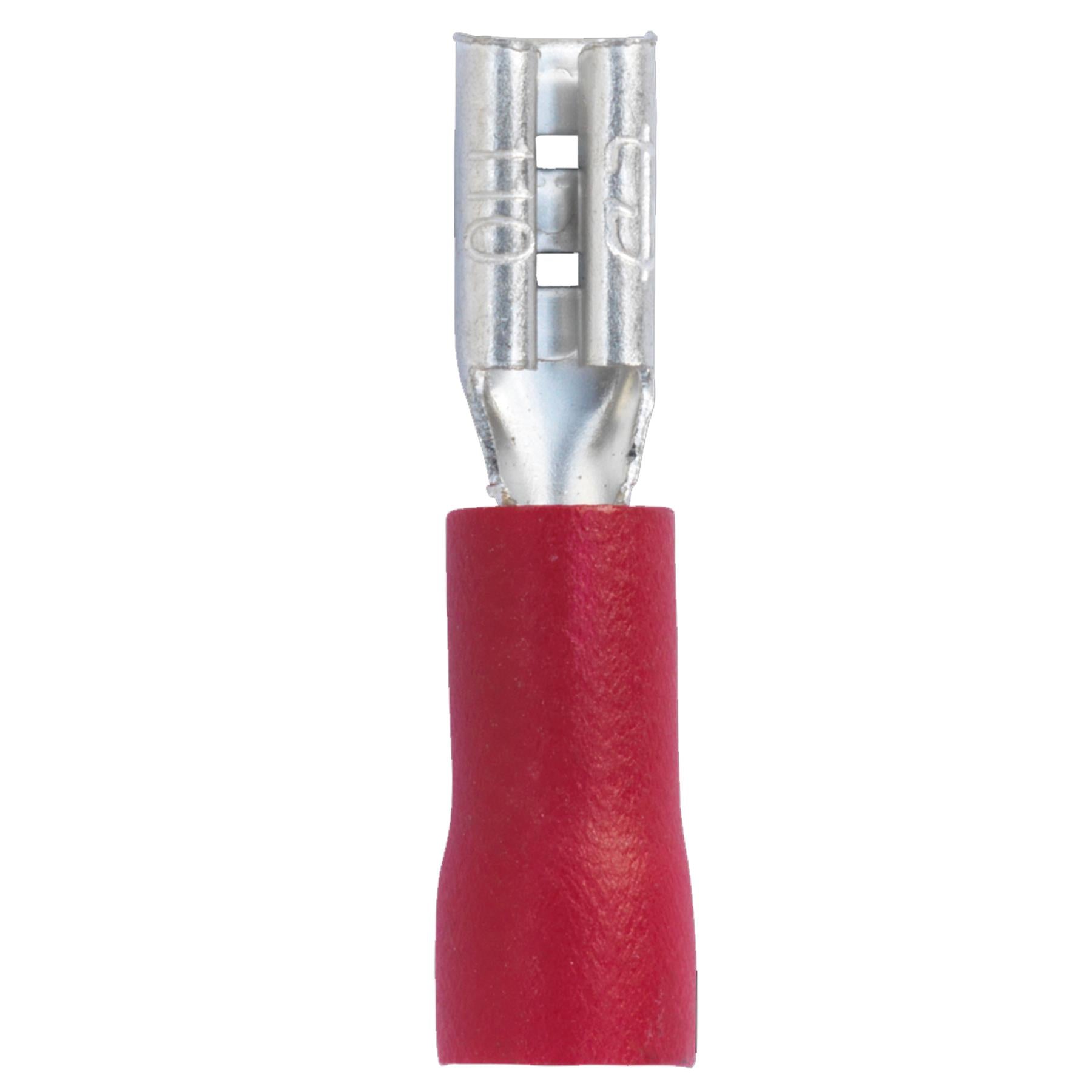 Sealey Push-On Terminal 2.8mm Female Red Pack of 100