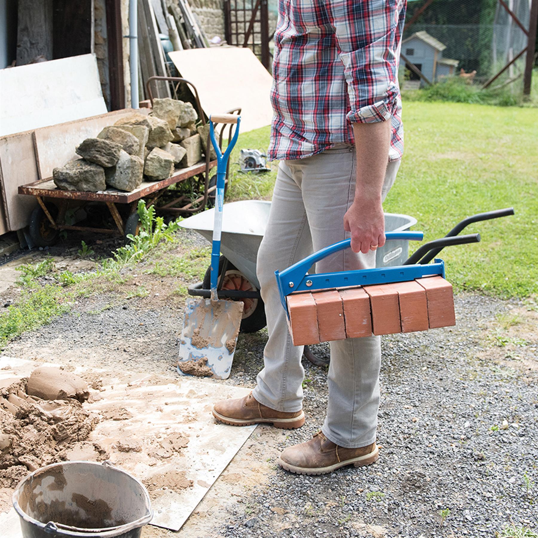 Brick Tongs 400 - 670mm Carrying Carry Clamp Brick Carries Between 6-10