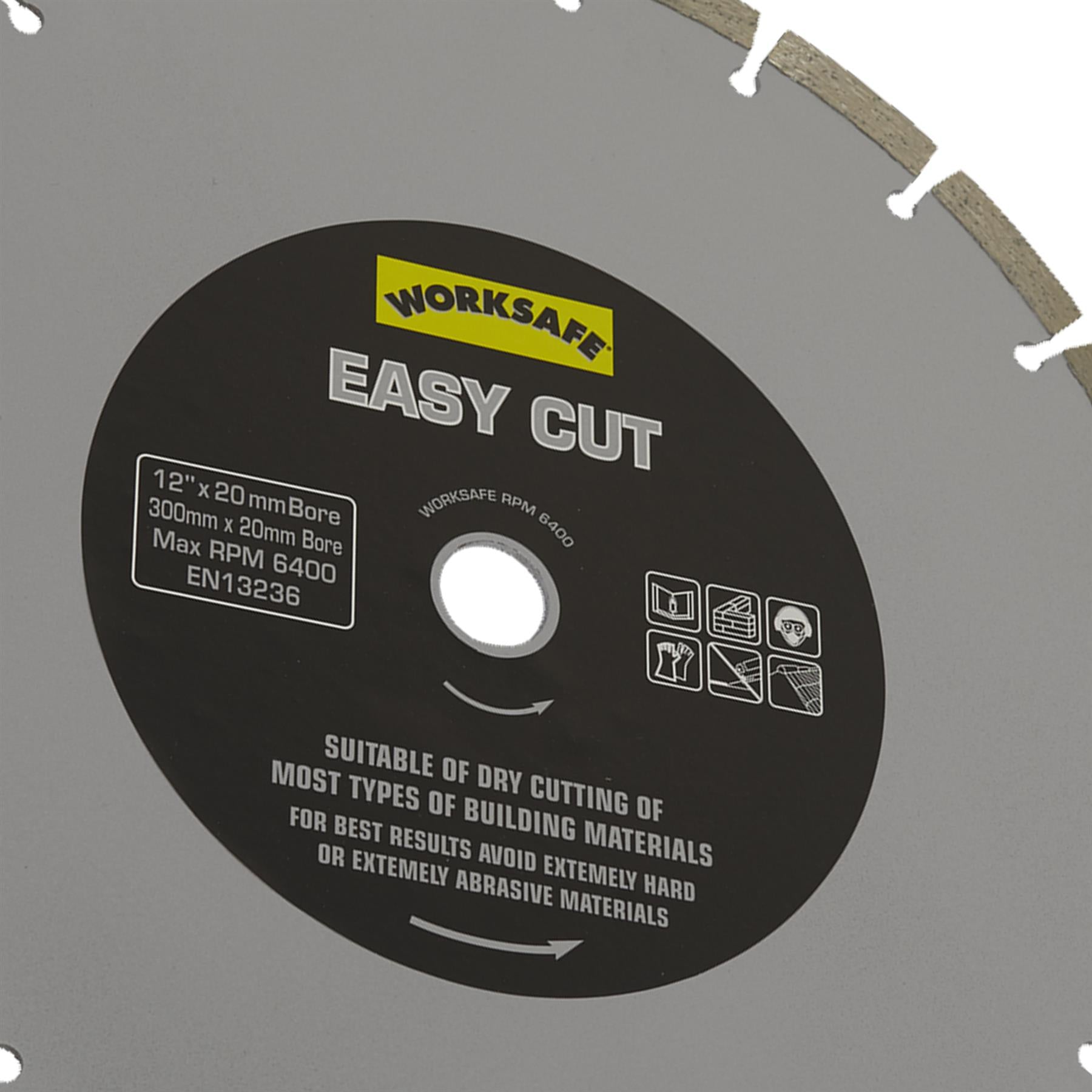 Silver Easy Cut Diamond Blade 300 x 20mm. Sealey