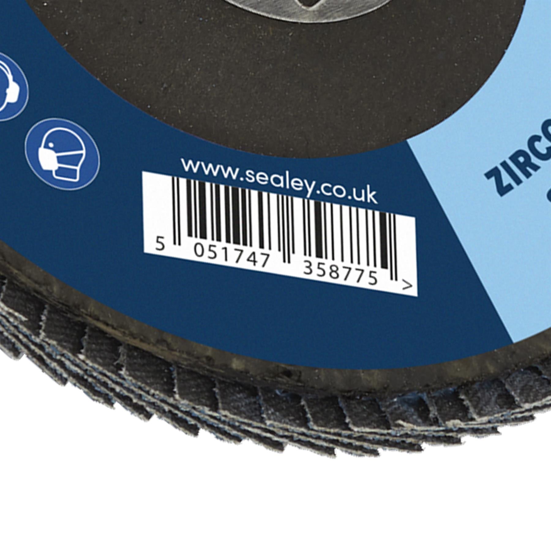 Sealey Flap Disc Zirconium 125mm 22mm Bore 80Grit
