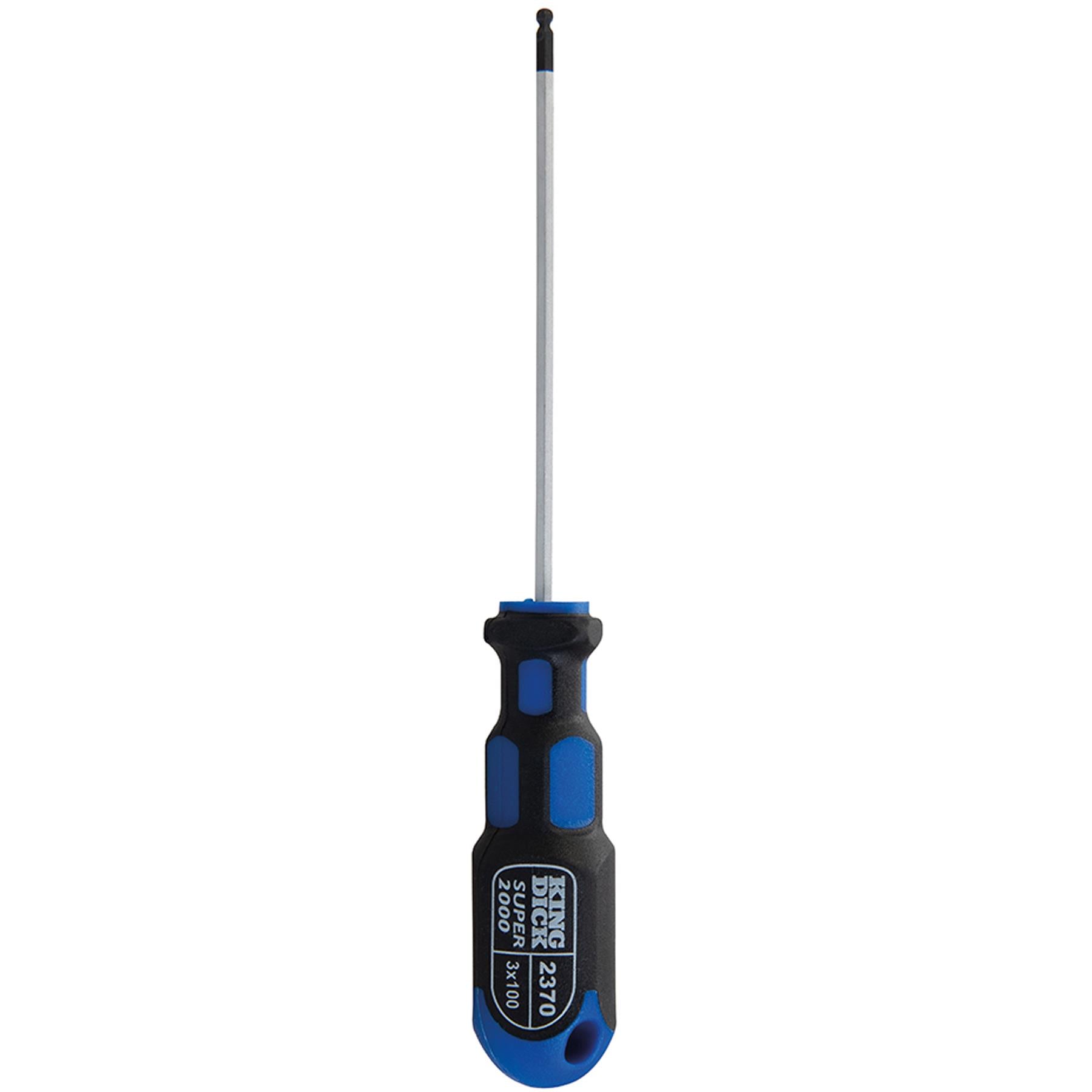 King Dick Hex Ball End Screwdriver 3 X 100mm British Made