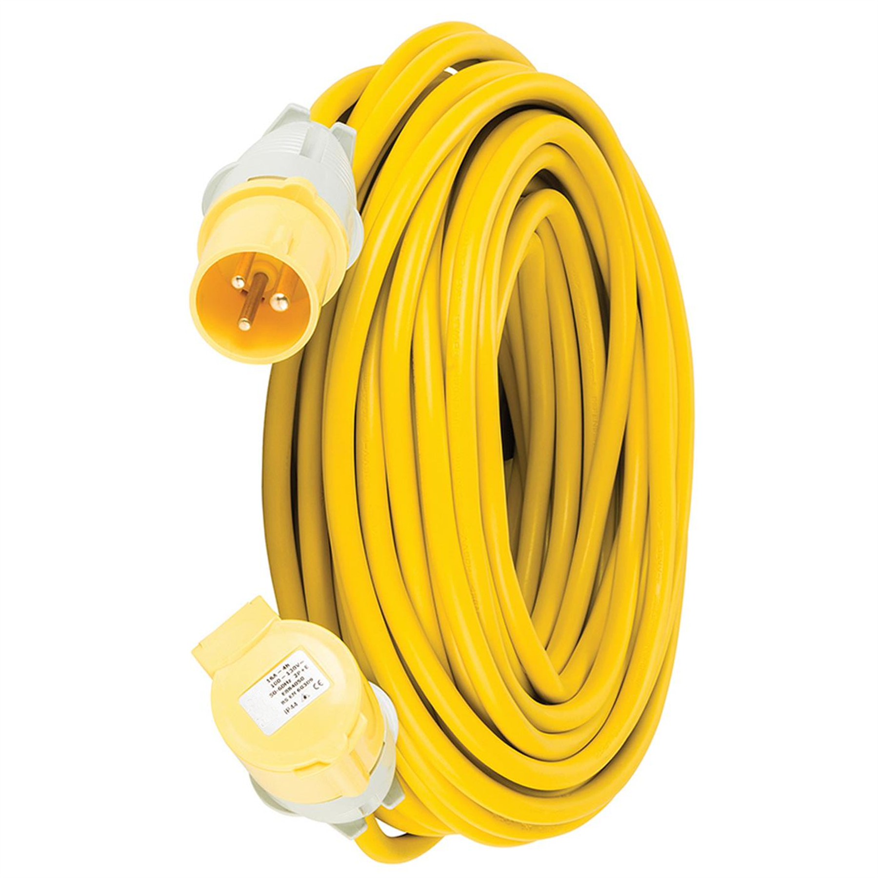 Defender Extension Lead Yellow 2.5mm2 16A 25m 110V