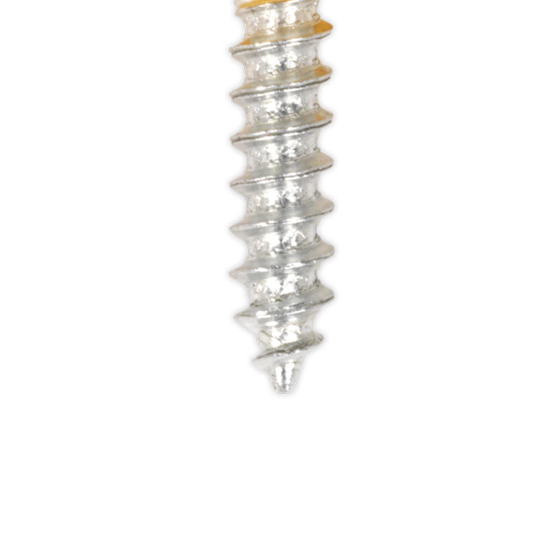 Sealey Numberplate Screw with Flip Cap 4.2 x 19mm Yellow Pk of 50