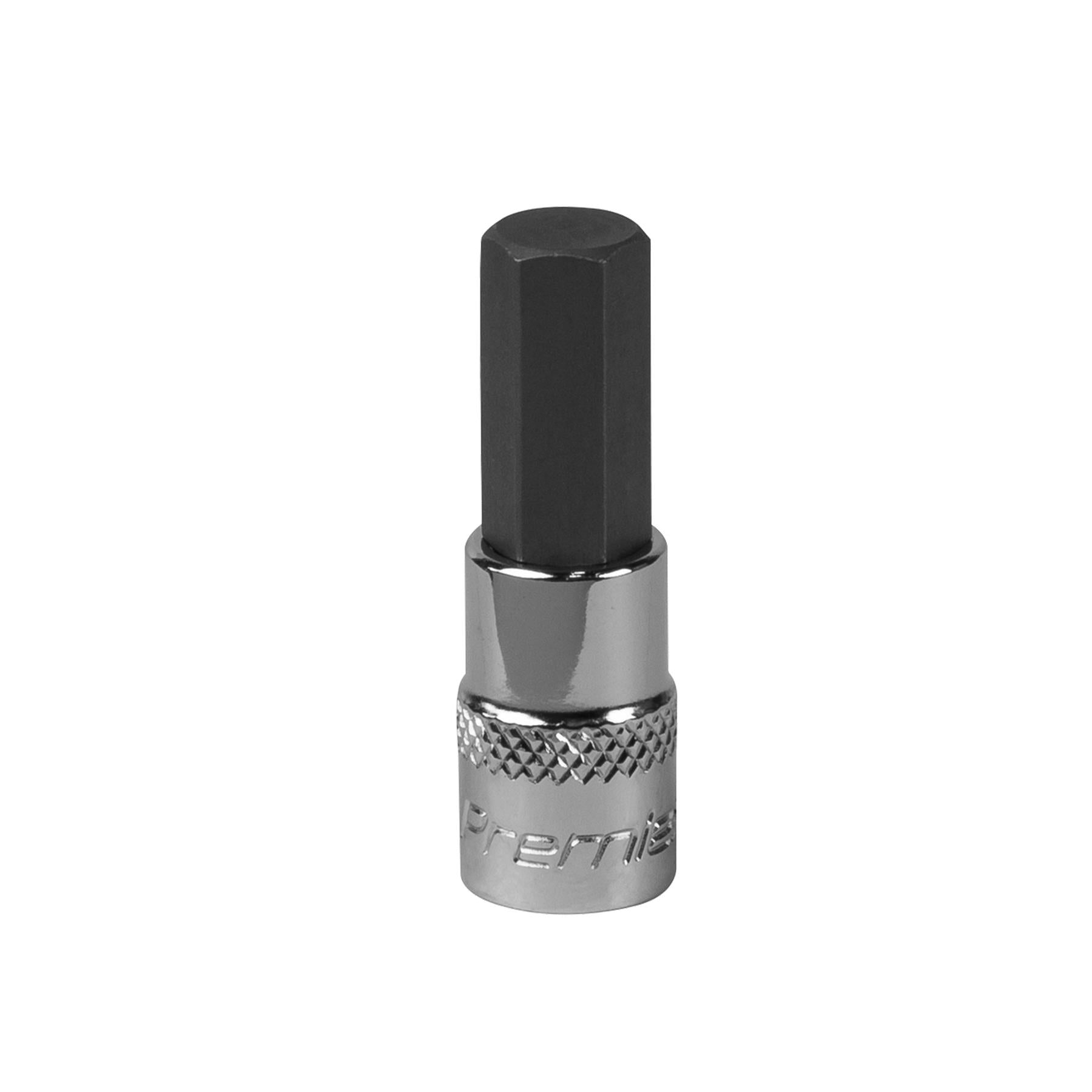 Sealey Hex Socket Bit 8mm 1/4"Sq Drive Chrome Vanadium Steel