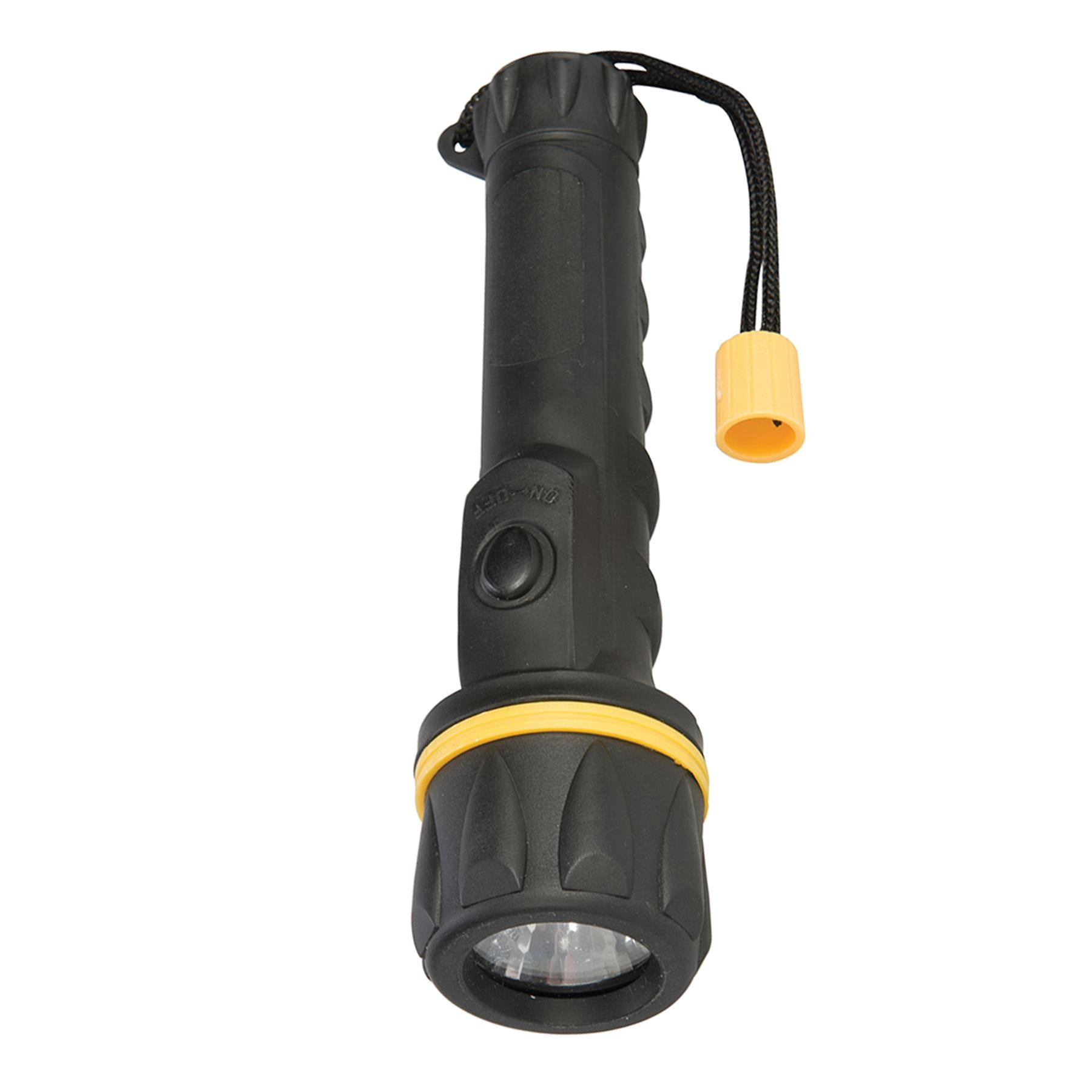 Rubber Torch - 2 X Aa Water & Shock Resistant Camping Outdoor 10 Lumen Output