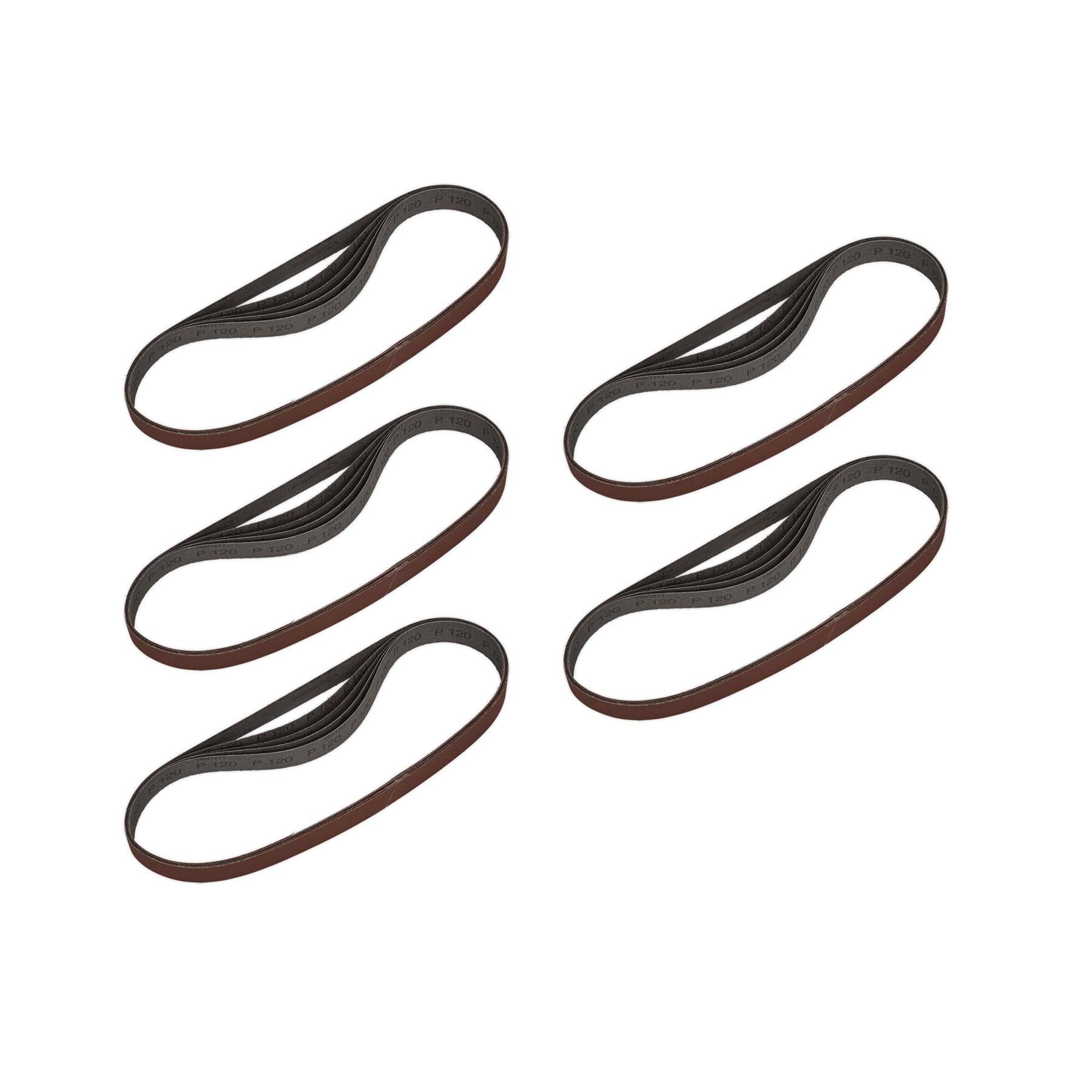 Sealey Sanding Belt 25 x 762mm 120Grit Pack of 5