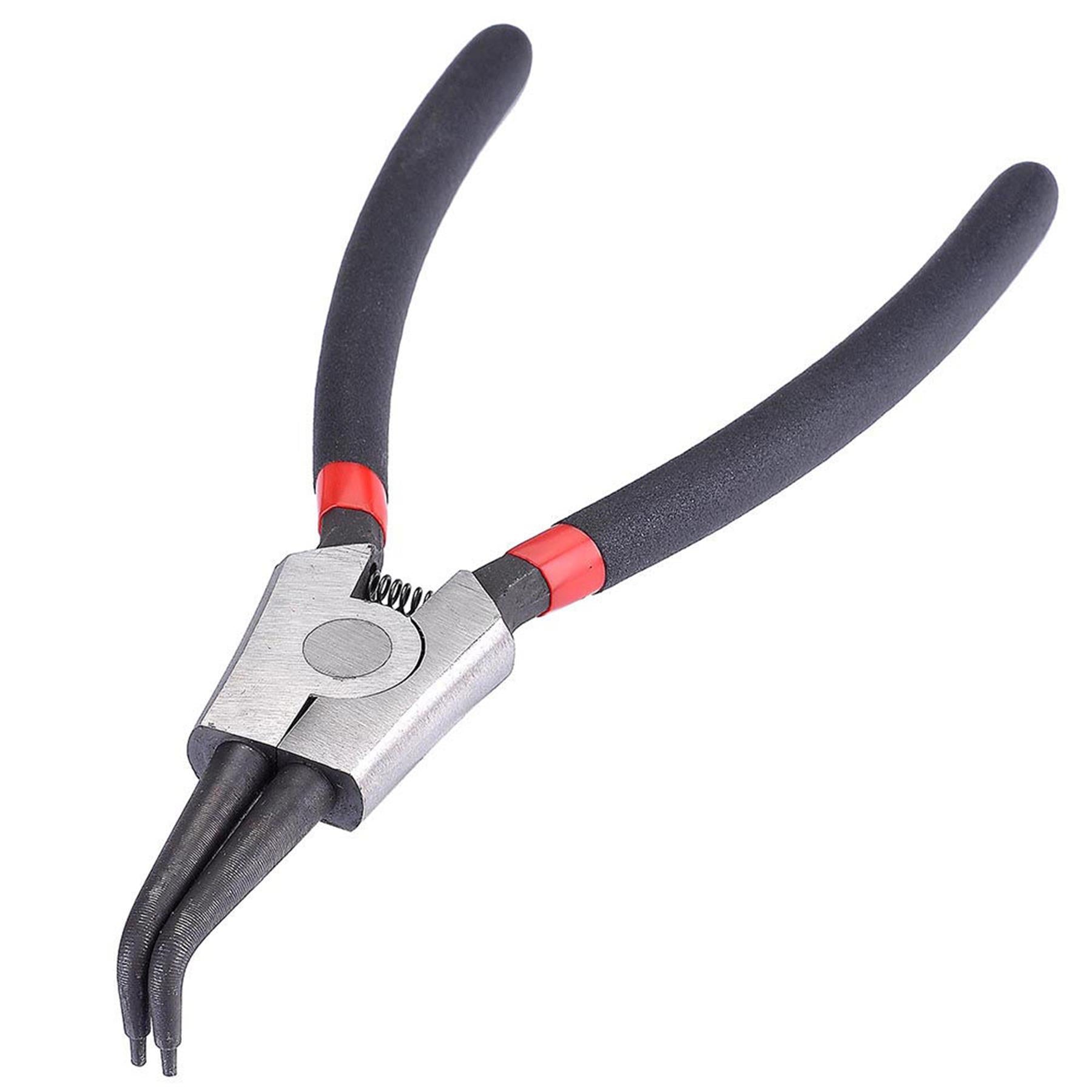 7" Circlip Pliers Set 4pc x 180mm Internal External Straight & Bent Offset