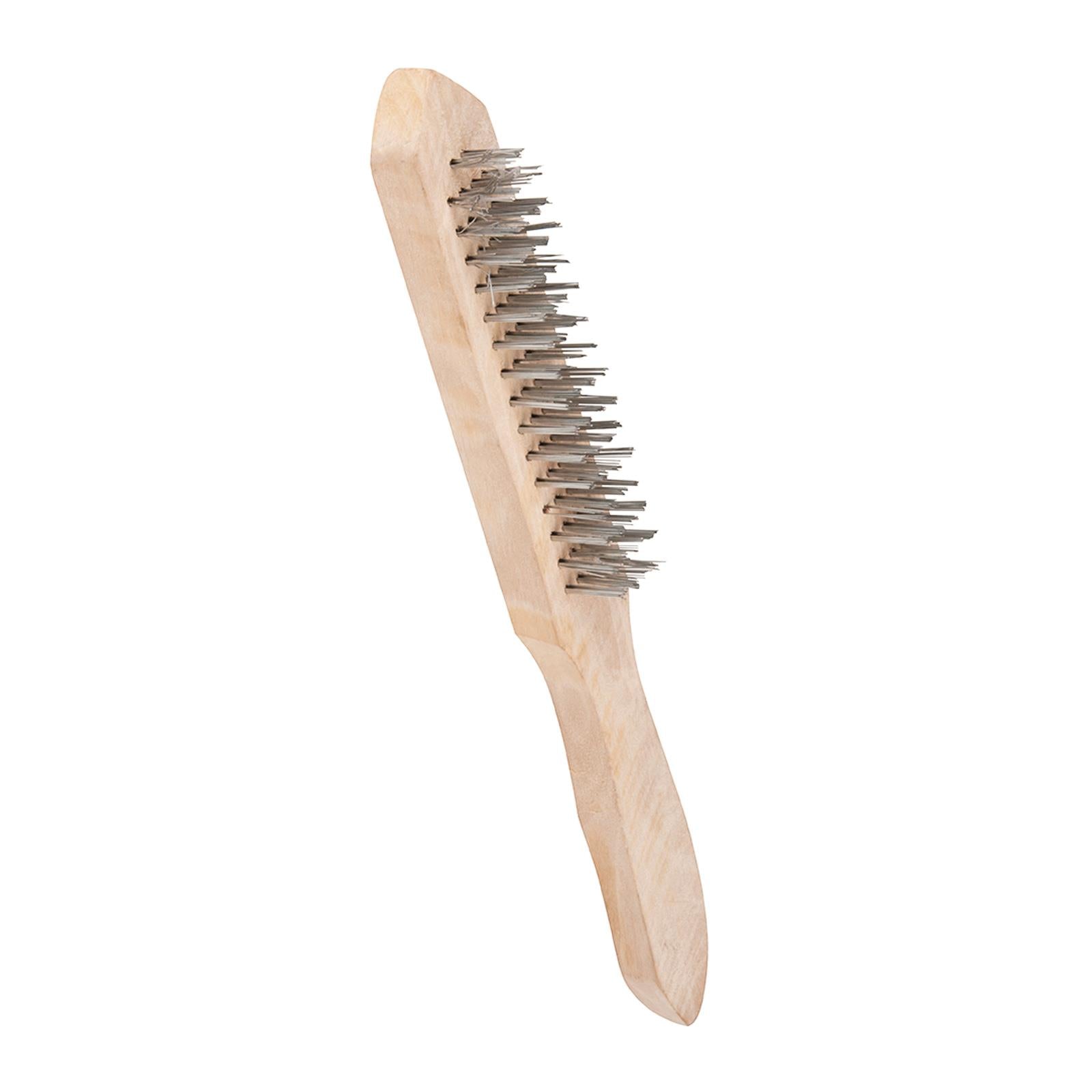 Wire Brush 4 Row Removing Rust Scale Surface Preparation Cleaning Garage