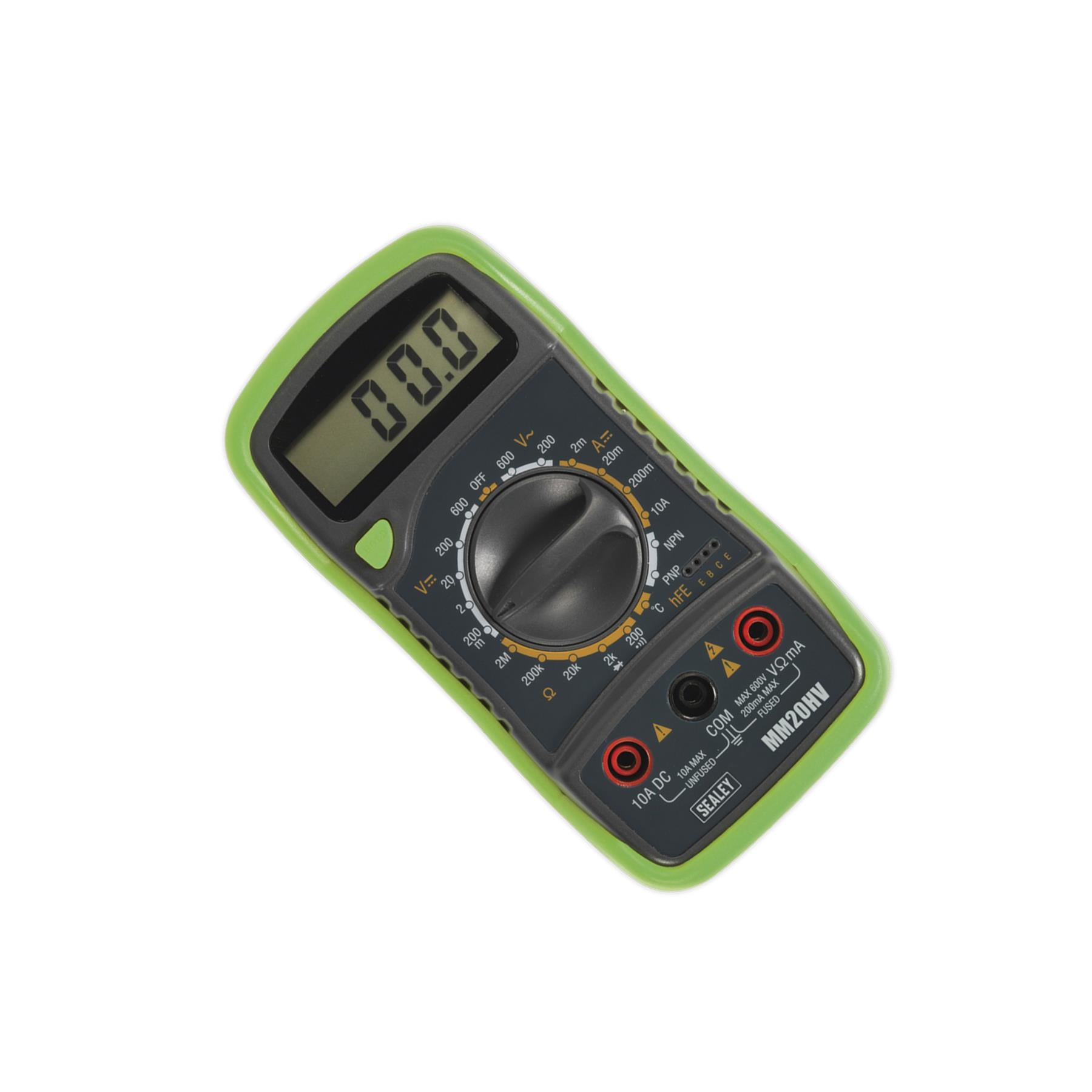 Sealey Digital Multimeter 8-Function with Thermocouple Hi-Vis