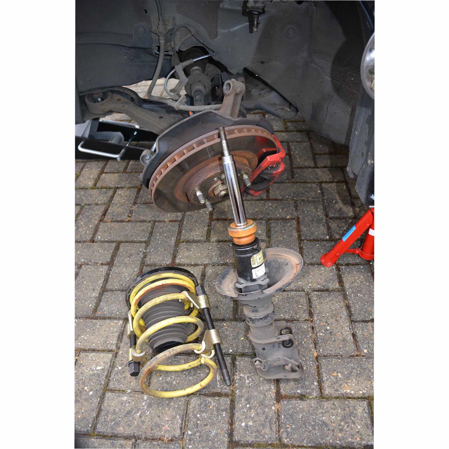 2X HEAVY DUTY COIL SPRING COMPRESSOR KIT CAR SUSPENSION KIT 2PC CAR CLAMPS Hilka