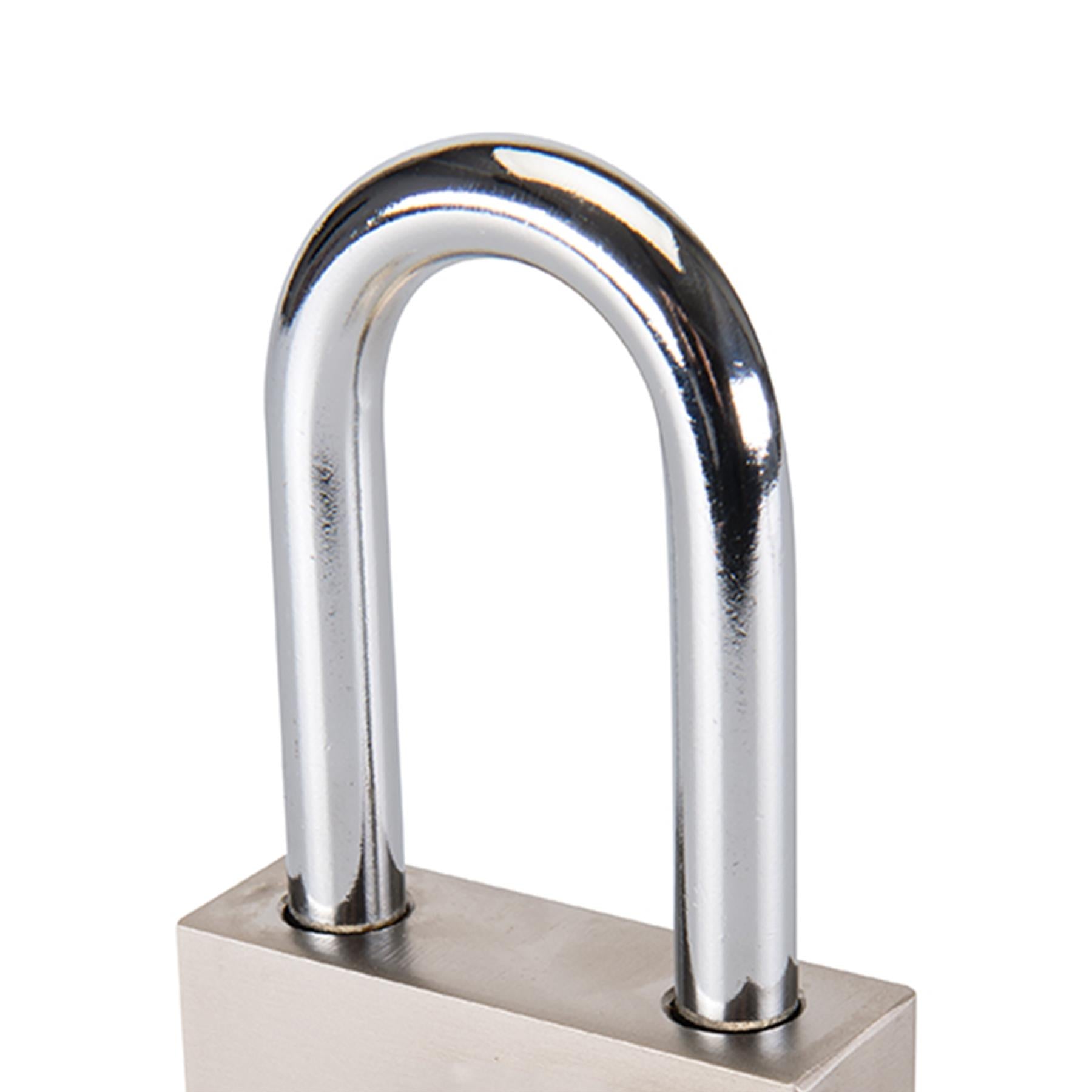 Heavy Duty 60mm Shackle Steel Padlock Long Home Office Safety Security 3 Keys