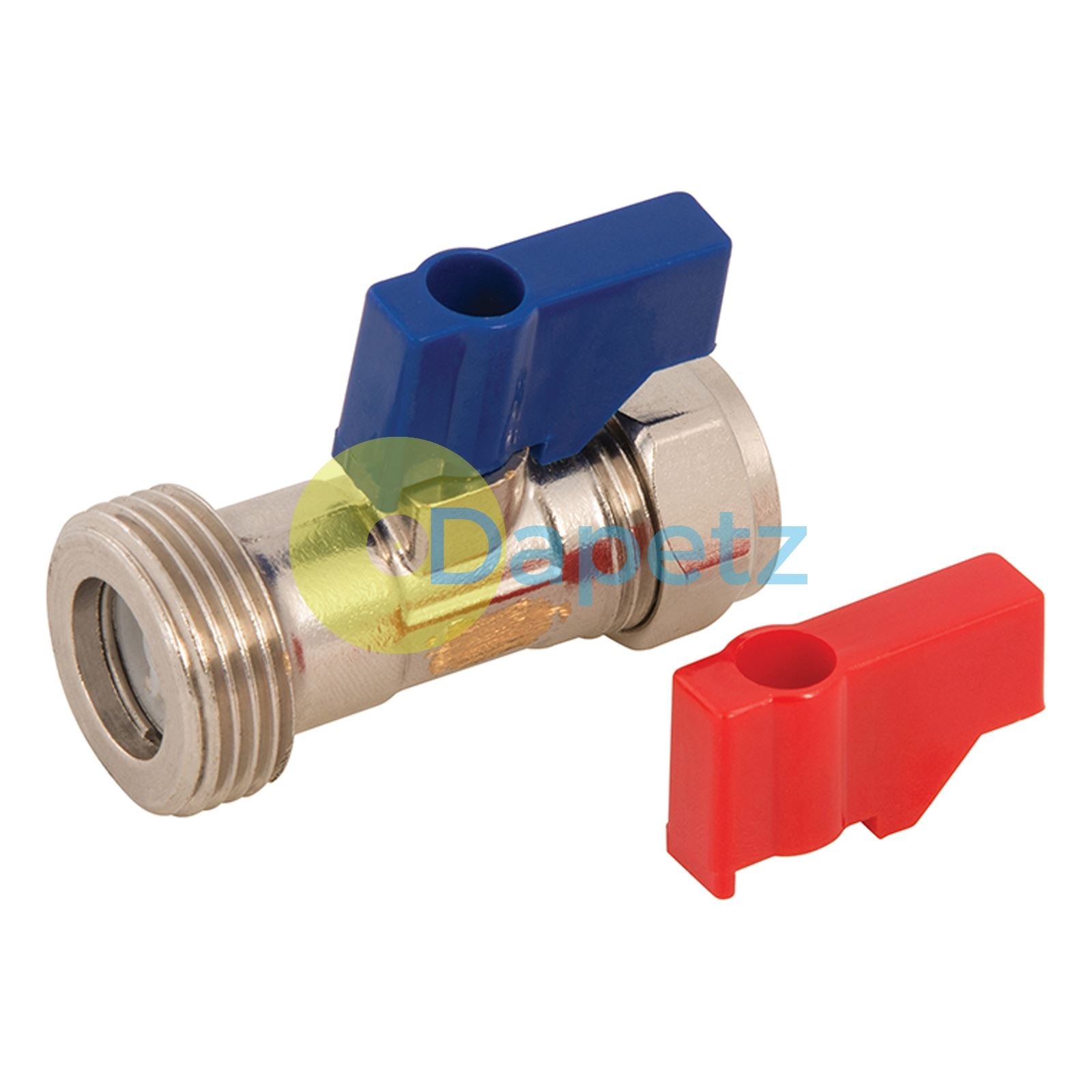 Washing Machine/Dishwasher Valve Hot/Cold Water C/P Vavle Tap Wras Approved 2Pc