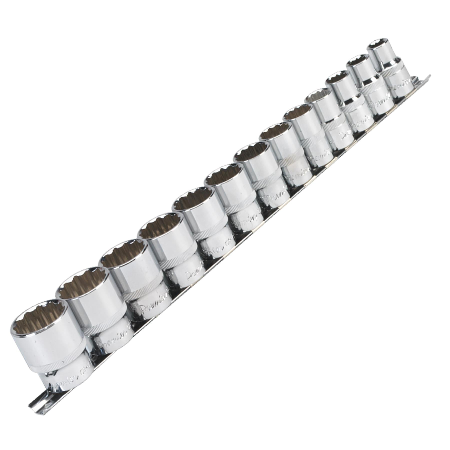 Sealey Socket Set 13pc 1/2"Sq Drive 12pt WallDrive Imperial