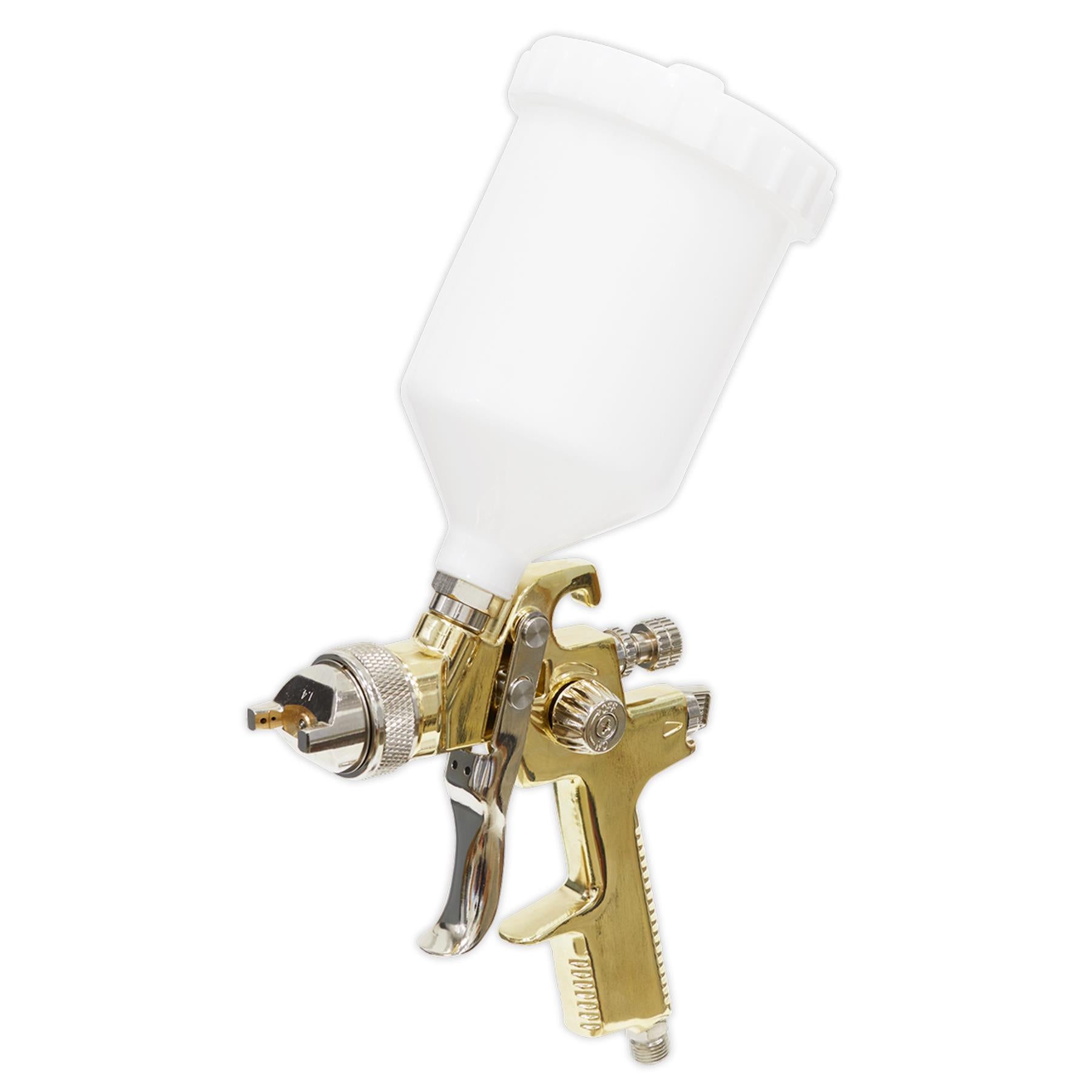 Sealey Gold Series Gravity Feed Spray Gun 1.4mm Set-Up