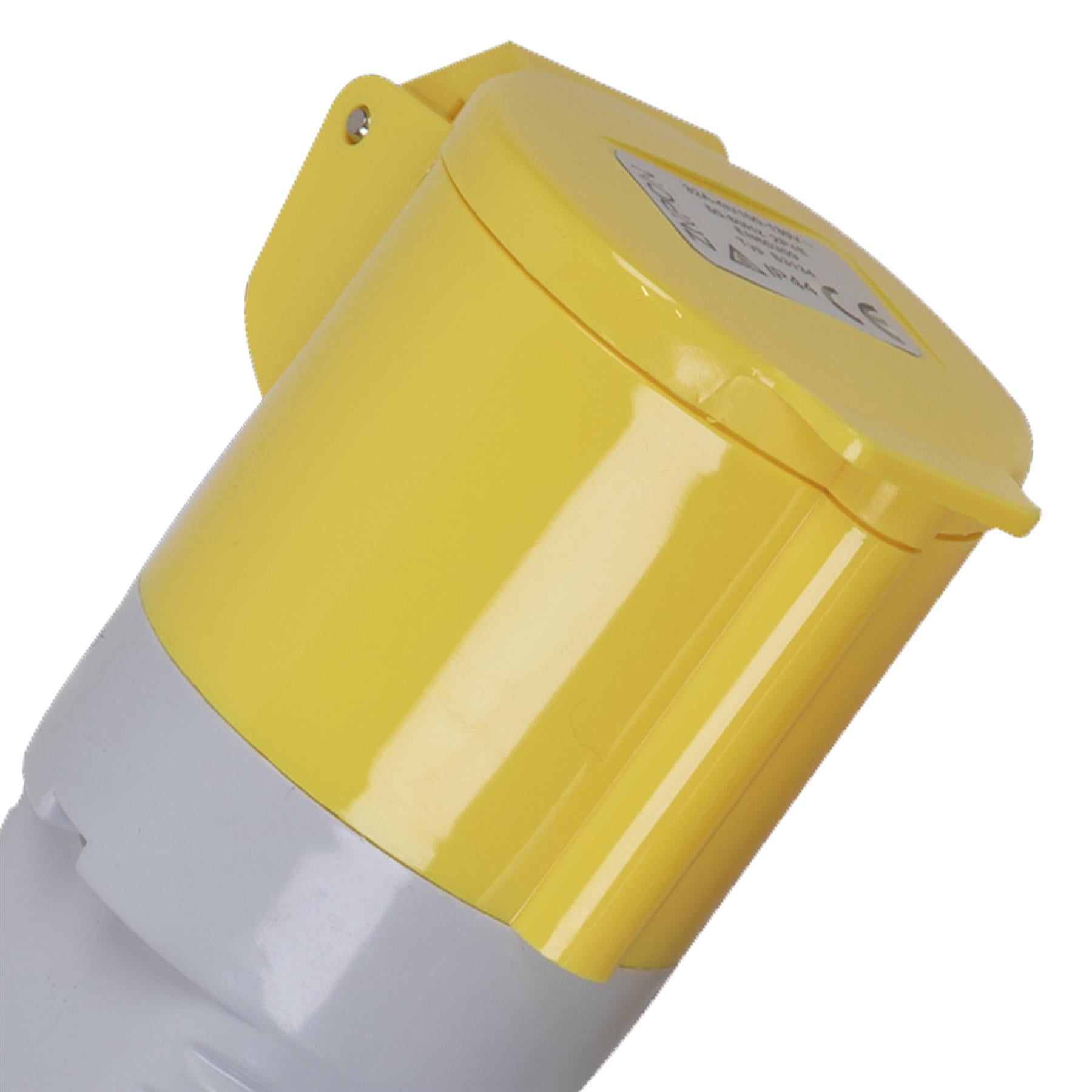 Yellow Socket For Use with 2P+E connectors, 110V 32A IP44 Rated - WC11032 Sealey