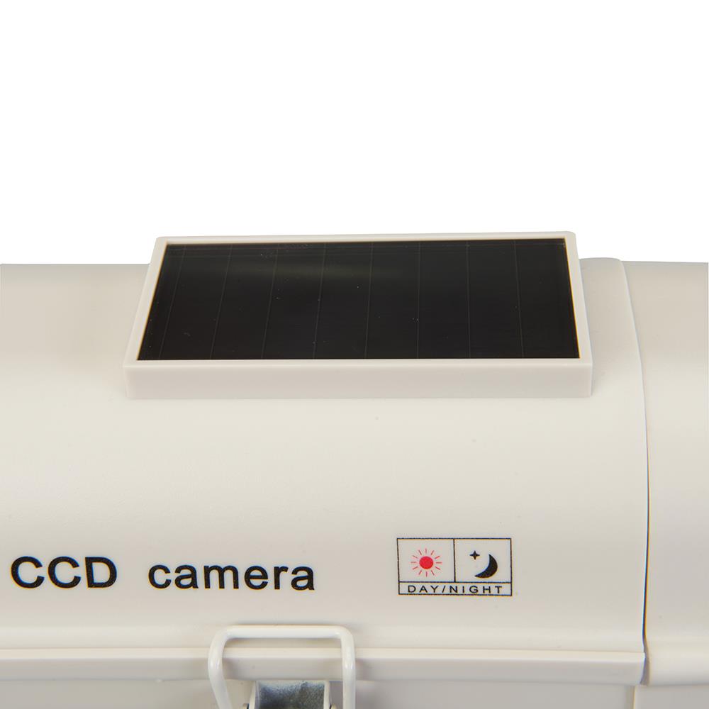 Solar-Powered Dummy CCTV Camera With Led Solar-Powered Weatherproof Deterrent
