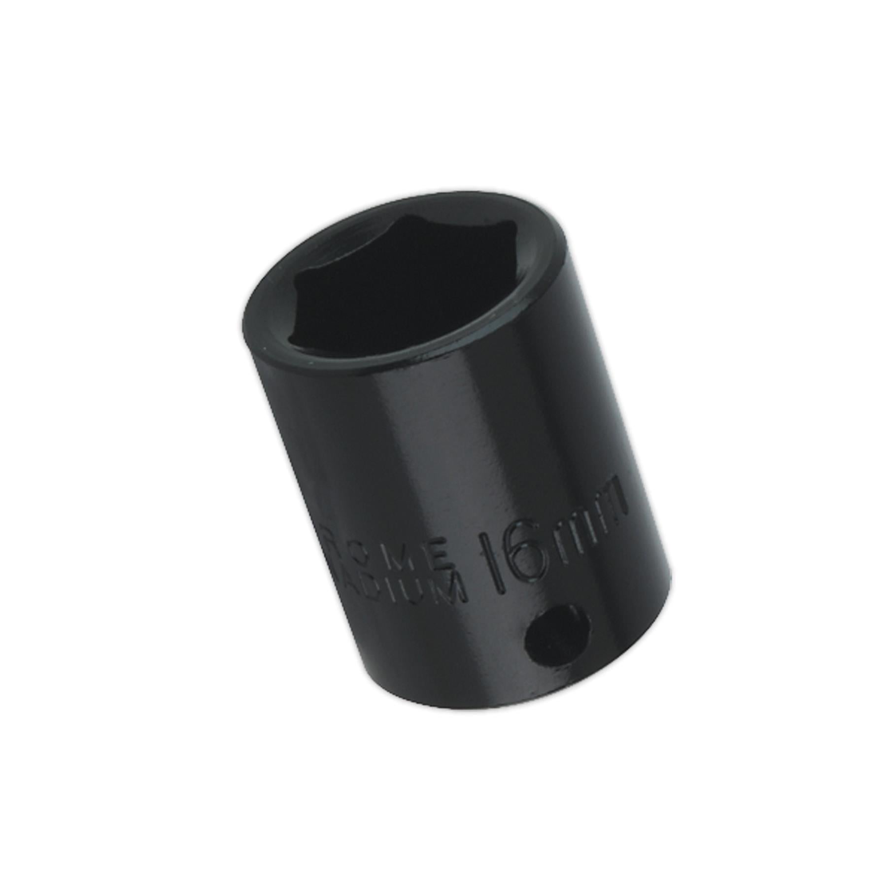 Sealey Impact Socket 16mm 3/8"Sq Drive Chrome Vanadium