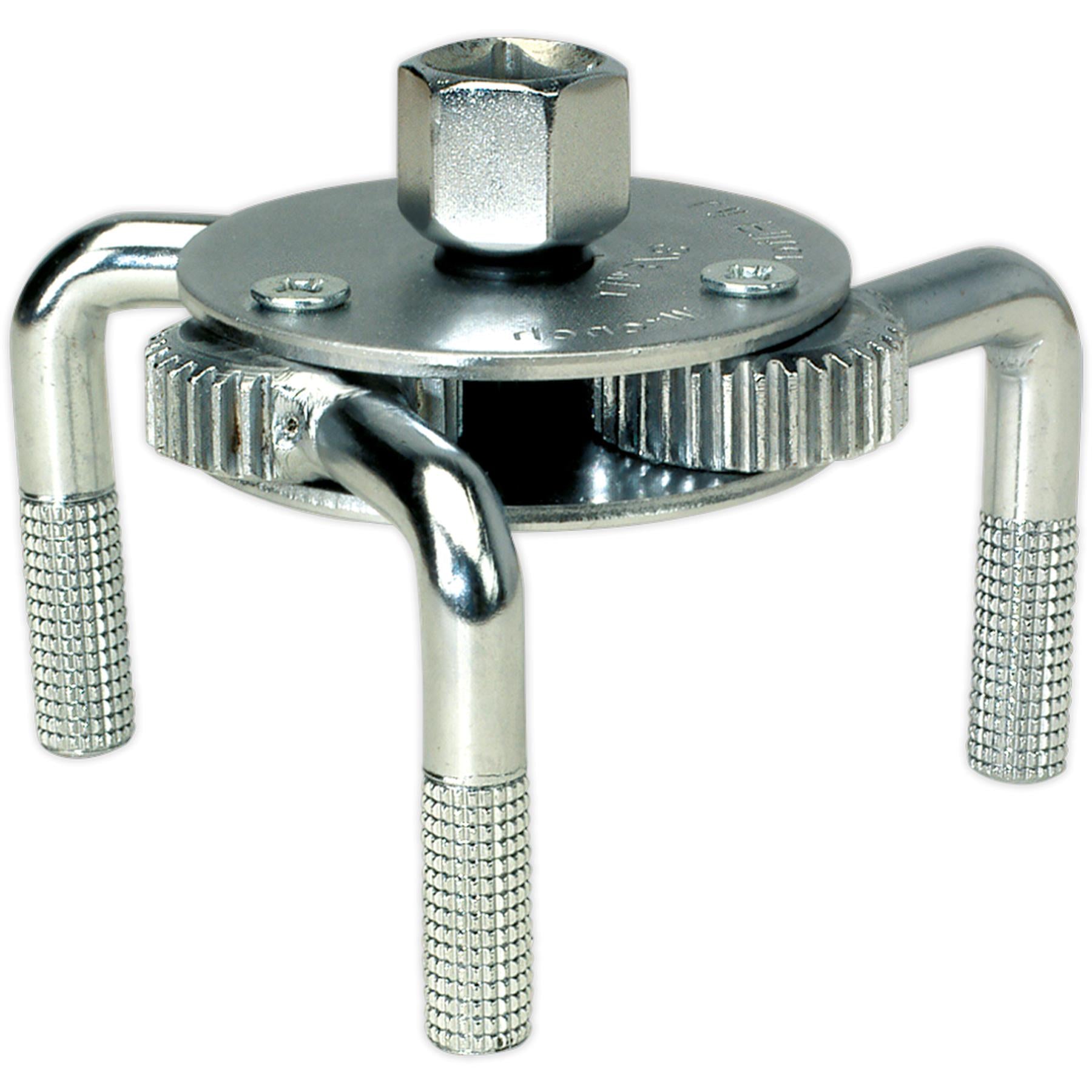 Sealey Oil Filter Claw Wrench 65-110mm Capacity 3/8" & 1/2"Sq Drive