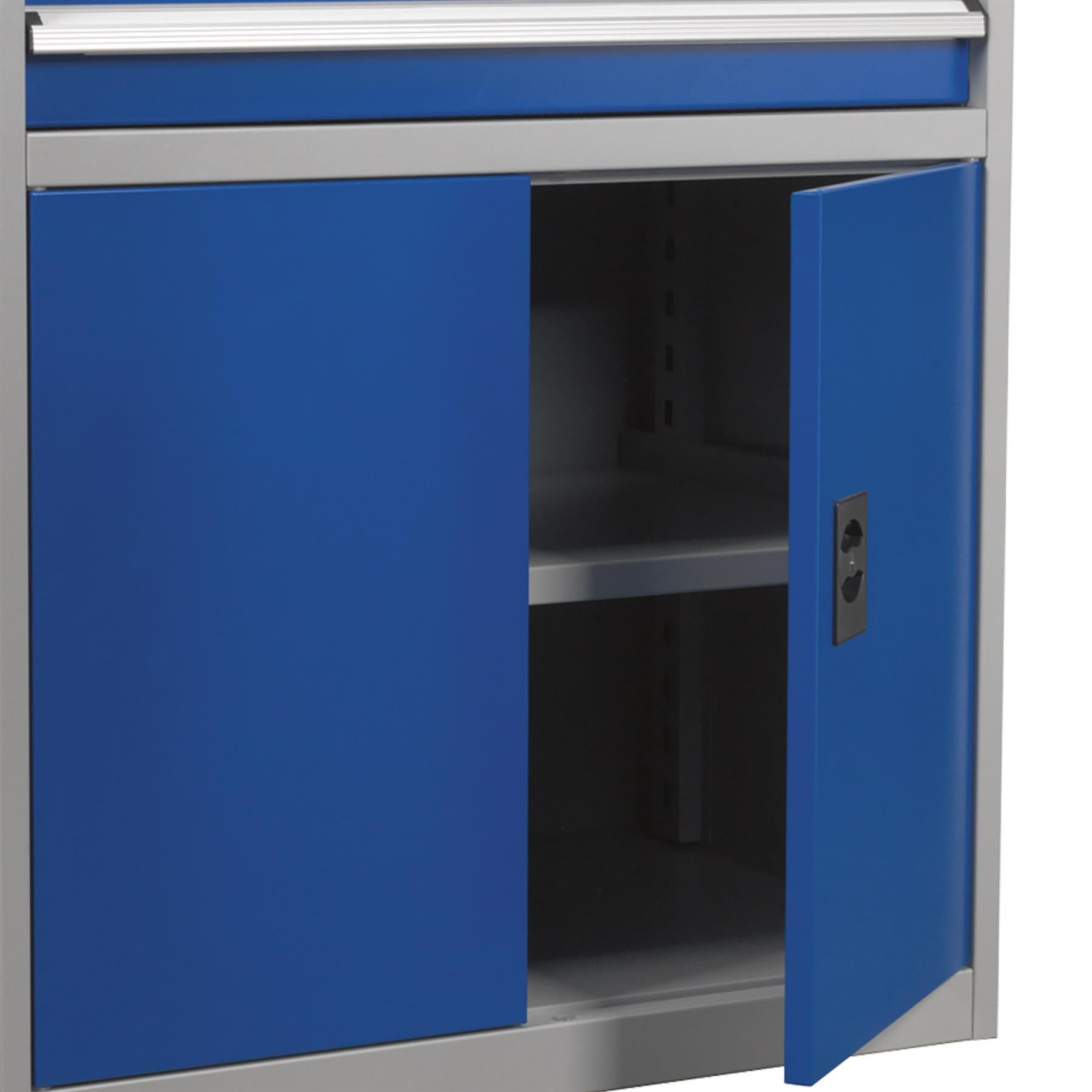 Sealey Industrial Cabinet 2 Drawer & 1 Shelf Double Locker