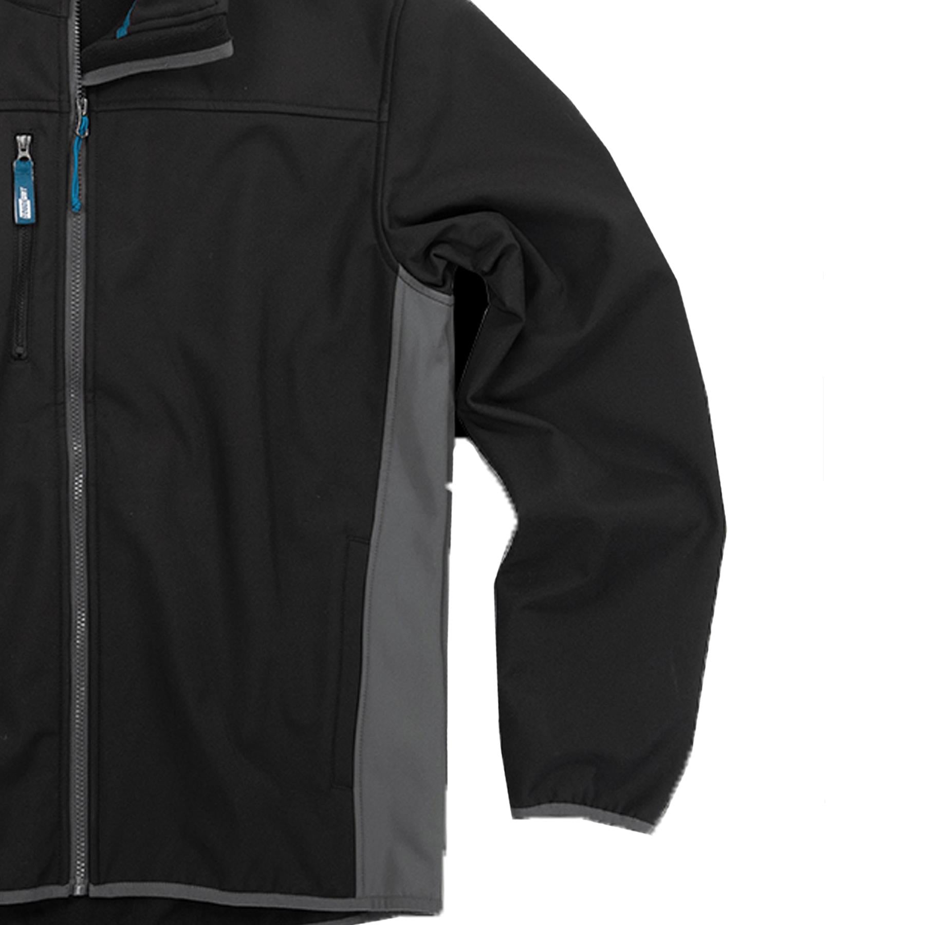 Tough Grit 2-tone Softshell Trade Tech Windproof Jacket Black/Charcoal M