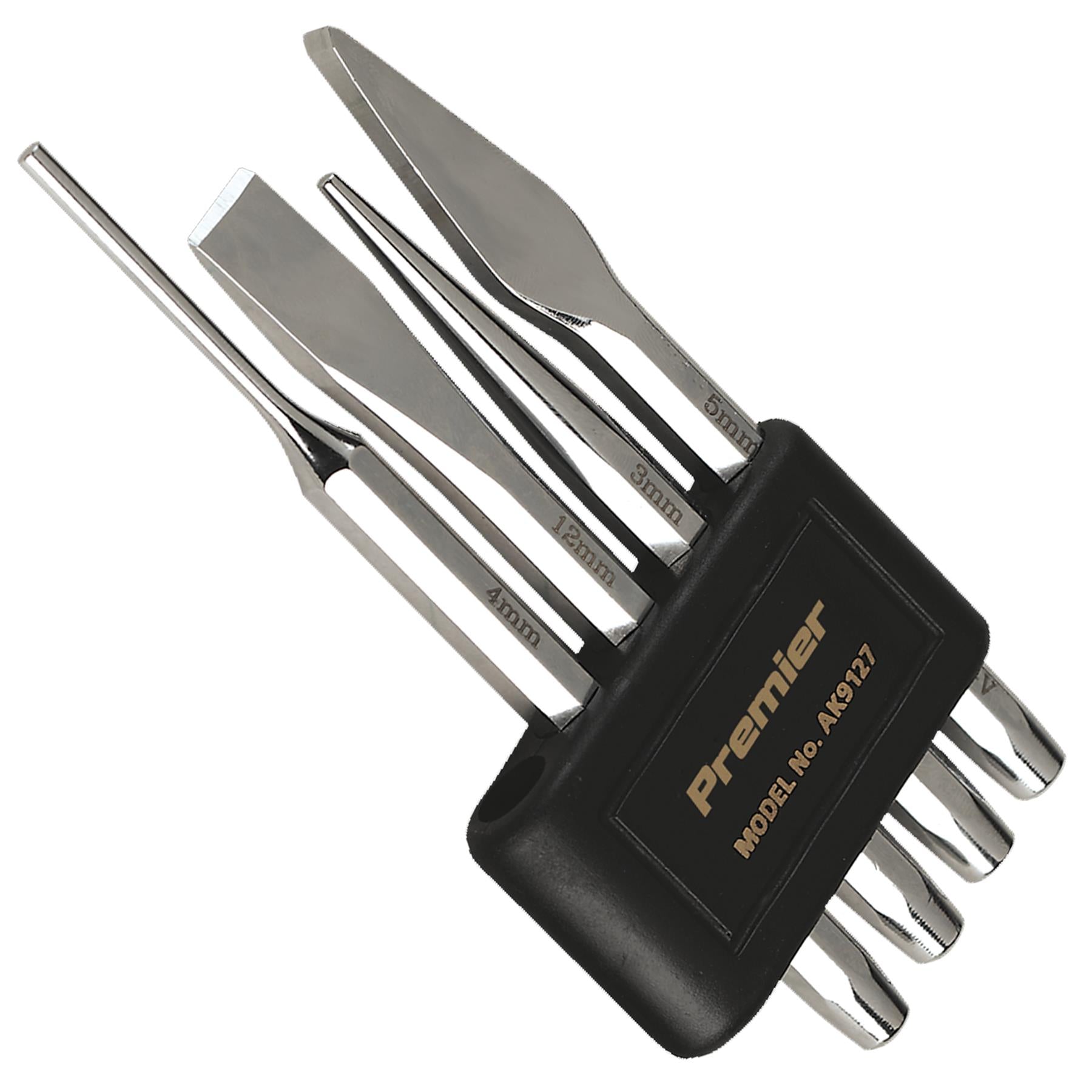 Sealey Punch & Chisel Set 5pc Chrome Vanadium steel