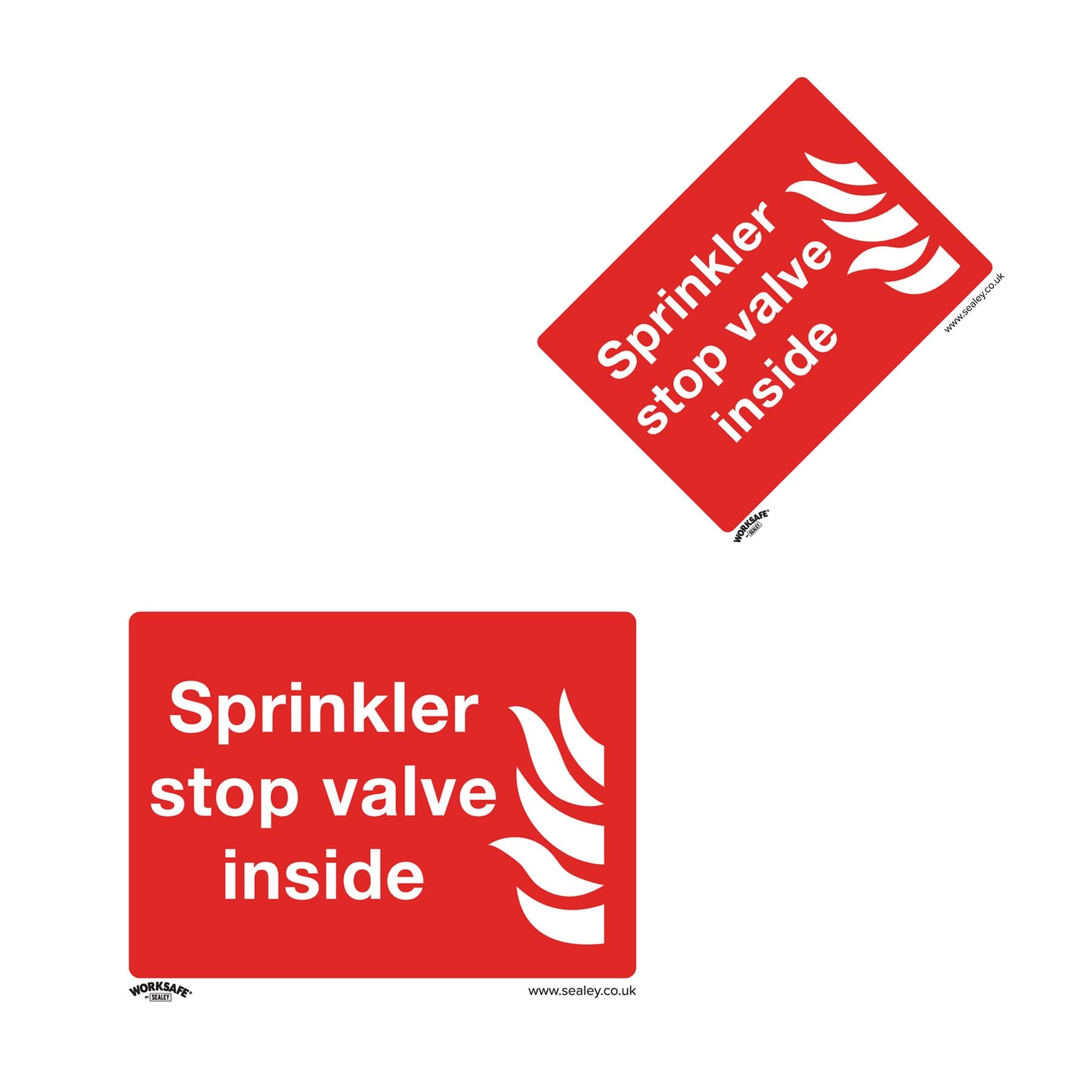 Safe Conditions Safety Sign - Sprinkler Stop Valve - Rigid Plastic