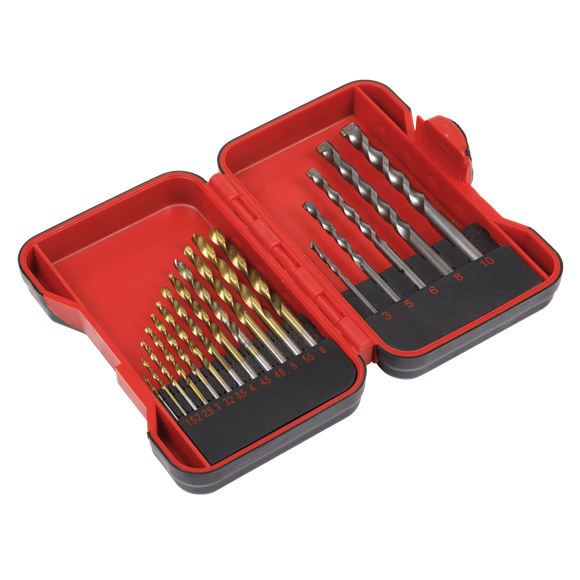 Sealey HSS/Masonry Drill Bit Set 17pc
