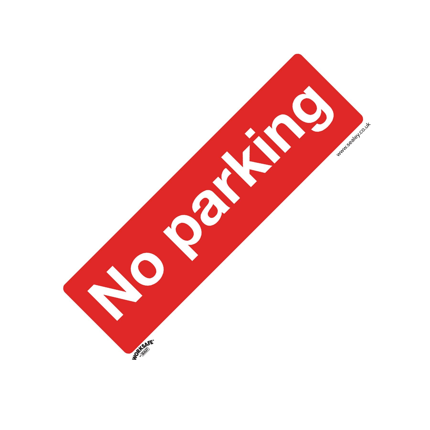 Prohibition Safety Sign - No Parking - Self-Adhesive Vinyl