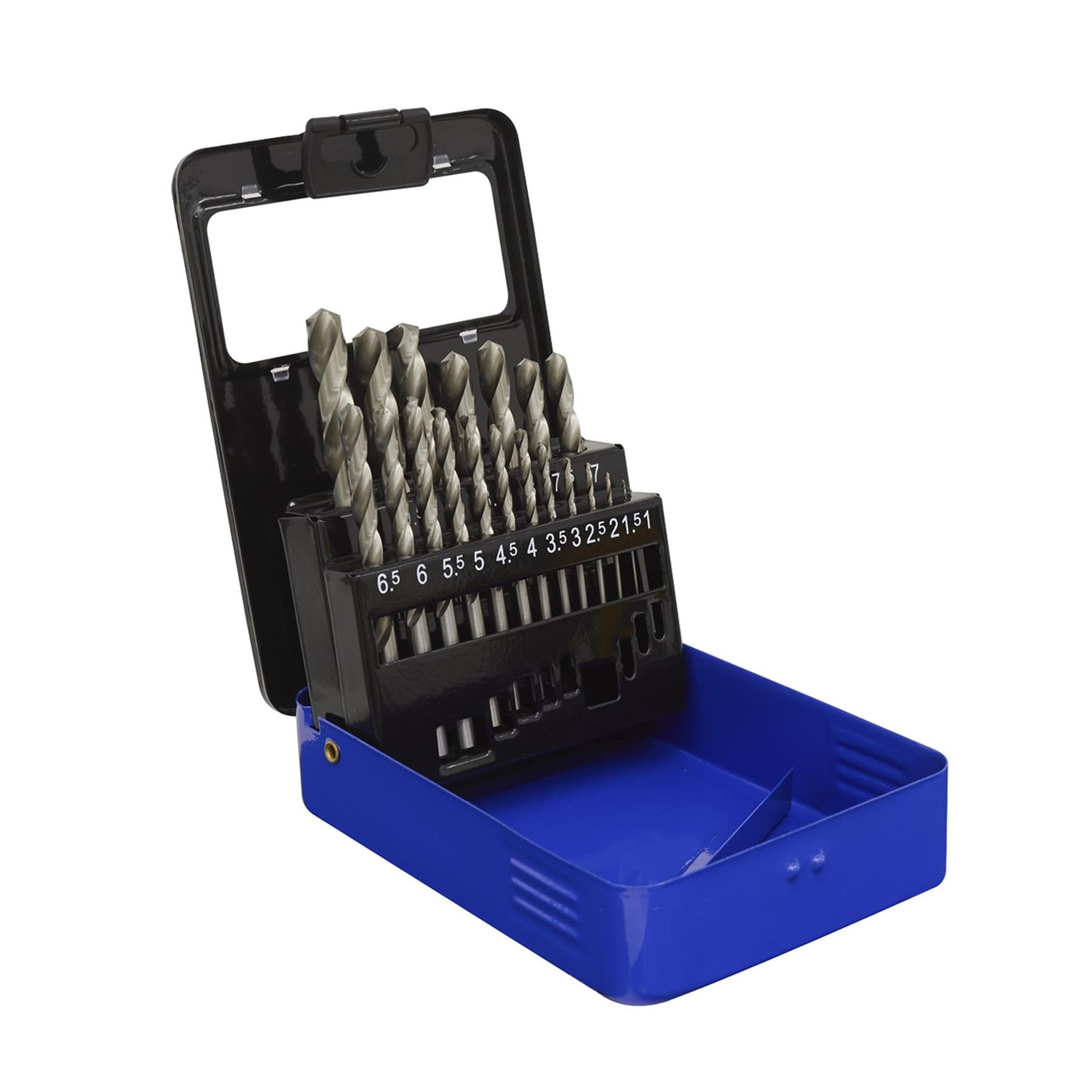 Sealey 19pc Drill Bit Set HSS Split Point Fully Ground Ø1-10mm Metric AK47191