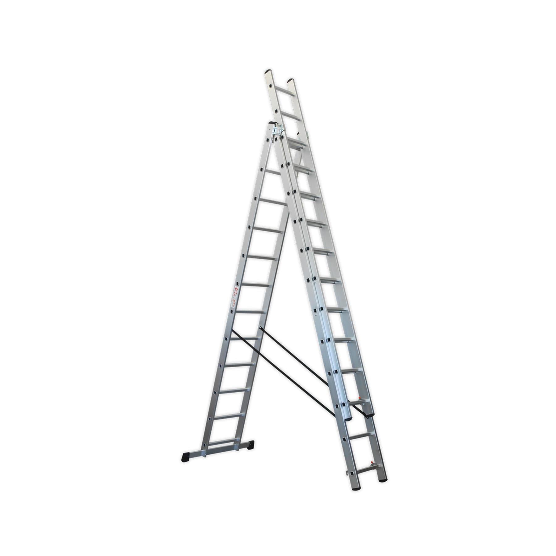 Sealey Aluminium Extension Combination Ladder 3x12 EN 131