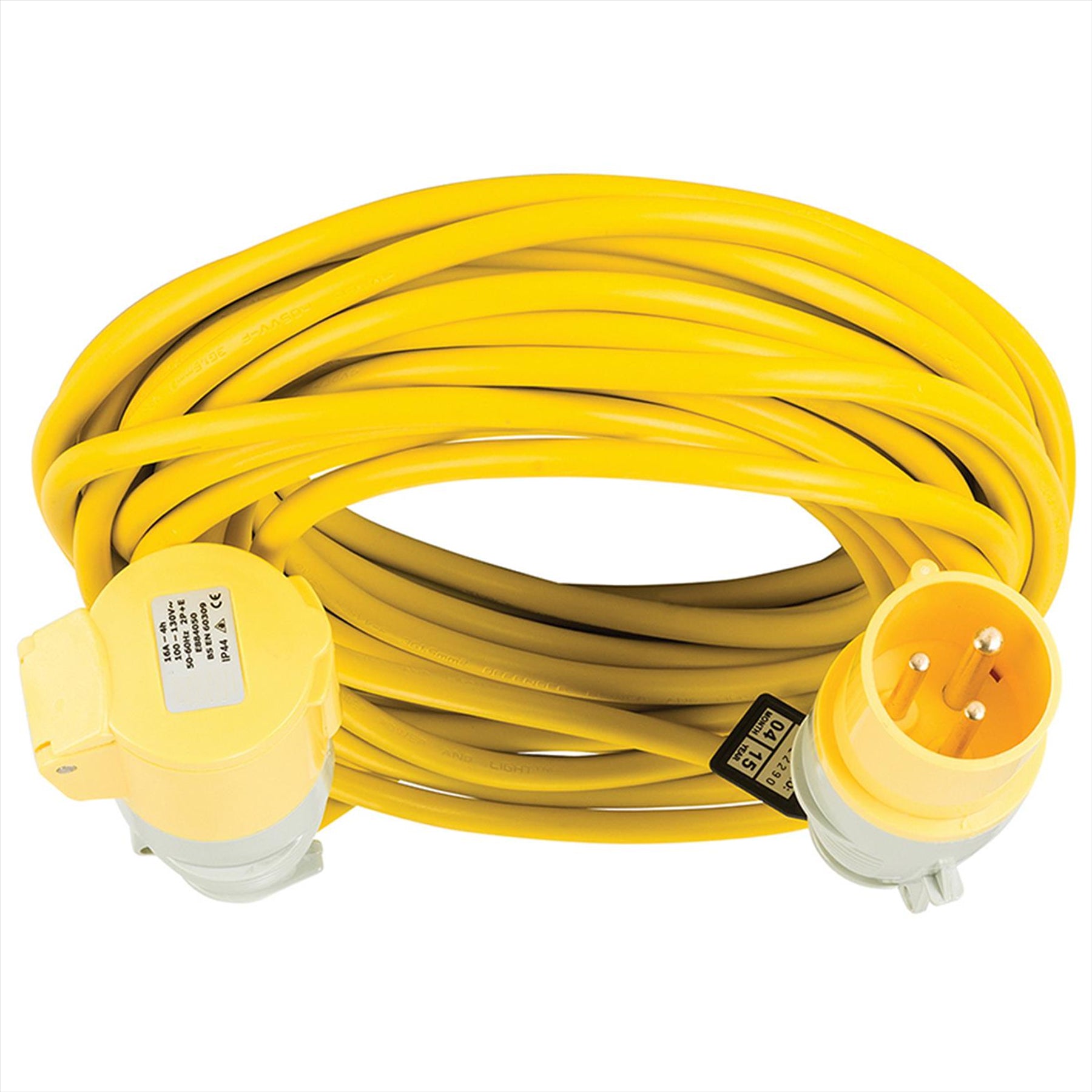 Defender Extension Lead Yellow 1.5mm2 16A 14m 110V