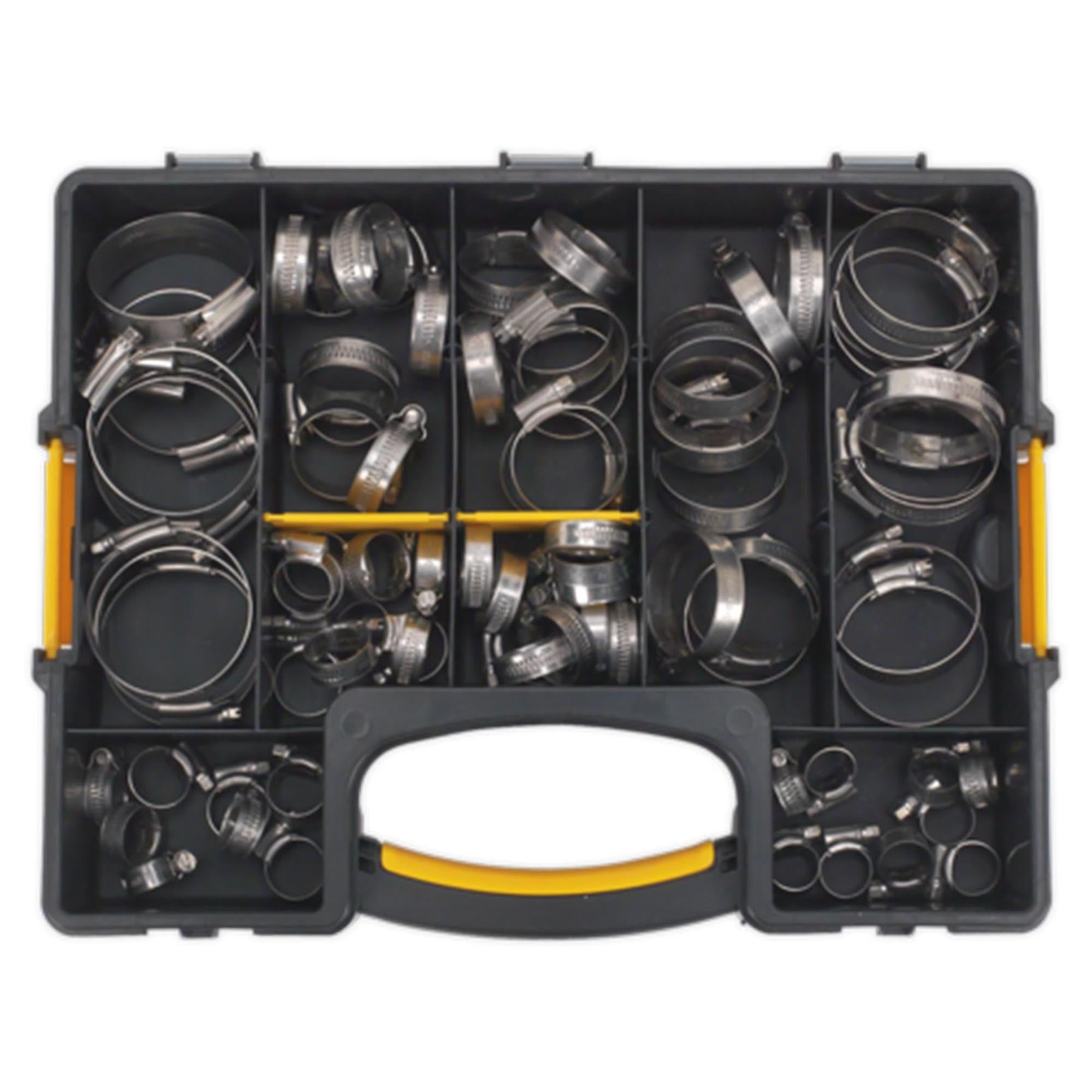 Sealey Hose Clip Assortment 90pc Stainless Steel 10-57mm