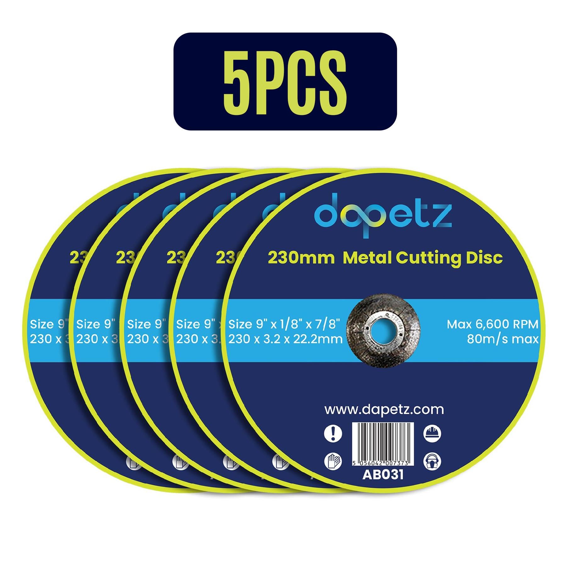 5x Metal Cutting Discs | Angle Grinder Disc Thin Stainless Steel 230mm