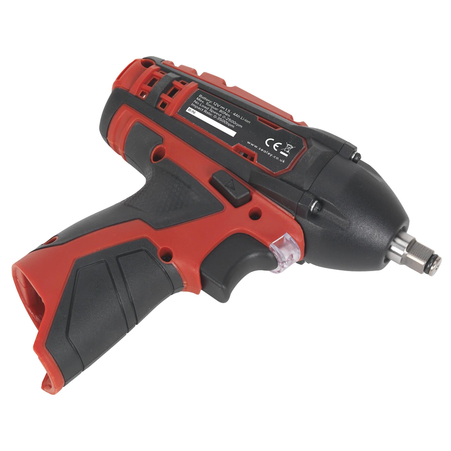 Sealey Impact Wrench 12V 3/8" Sq Drive 80Nm Body Only Garage Workshop
