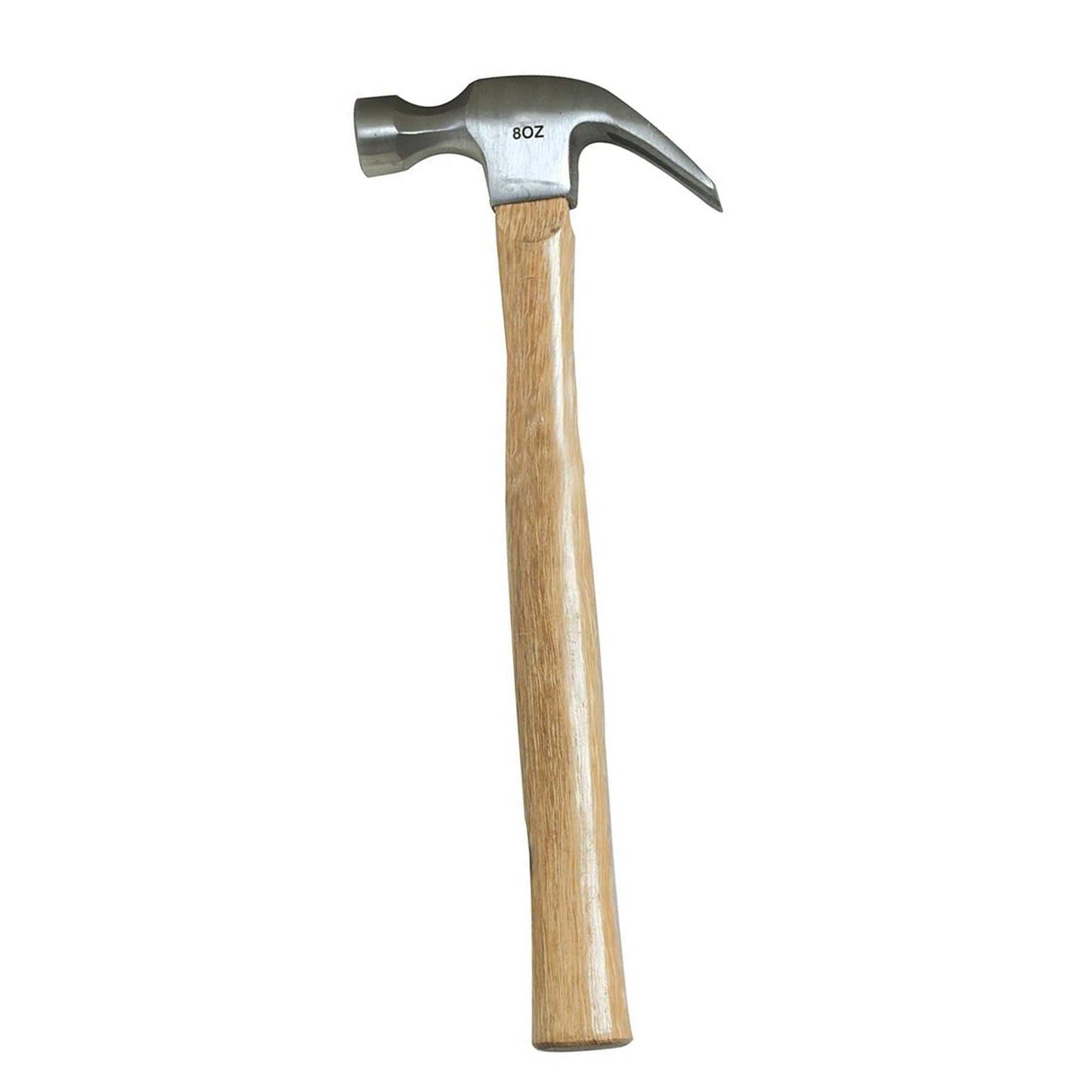Hardwood Claw Hammer - 8Oz (227G) Strong Forged Steel Nail Pulling DIY