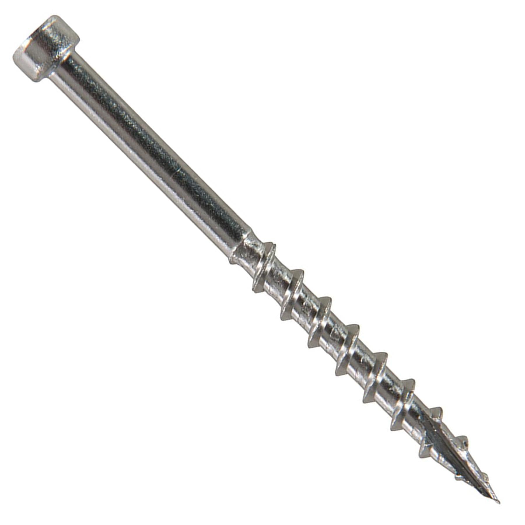 Stainless Steel Pocket-Hole Screws Pan Head Coarse Thread -SS Deck 8 x 2" 500pk