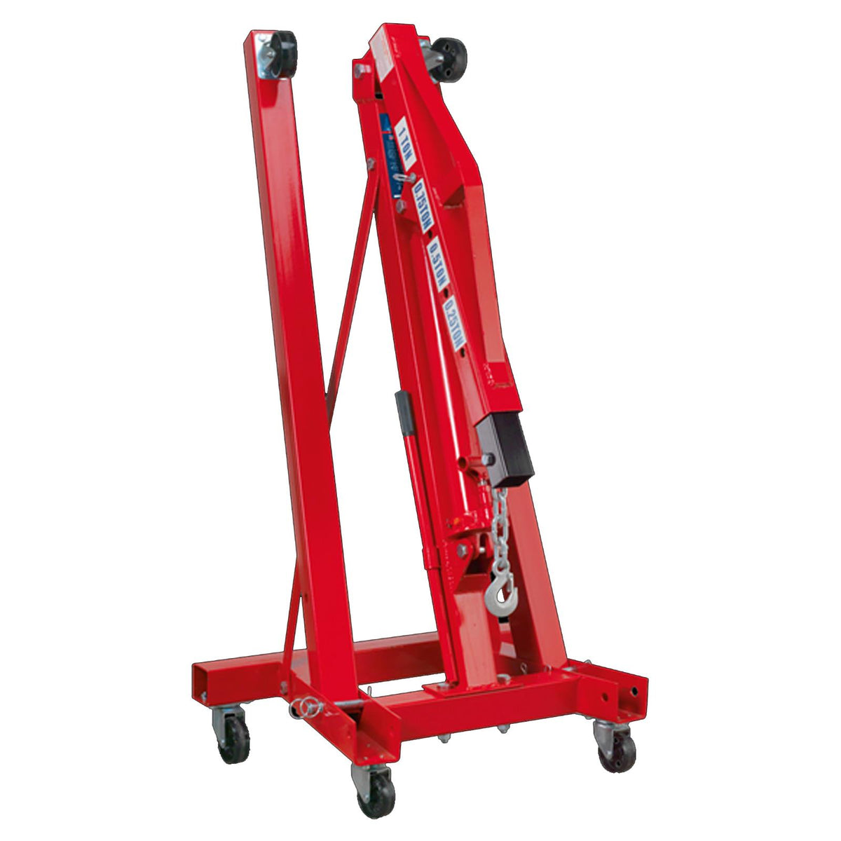 Sealey SC10 Mobile Workshop Folding Crane 1tonne 'KD' Type Long Reach Extendable