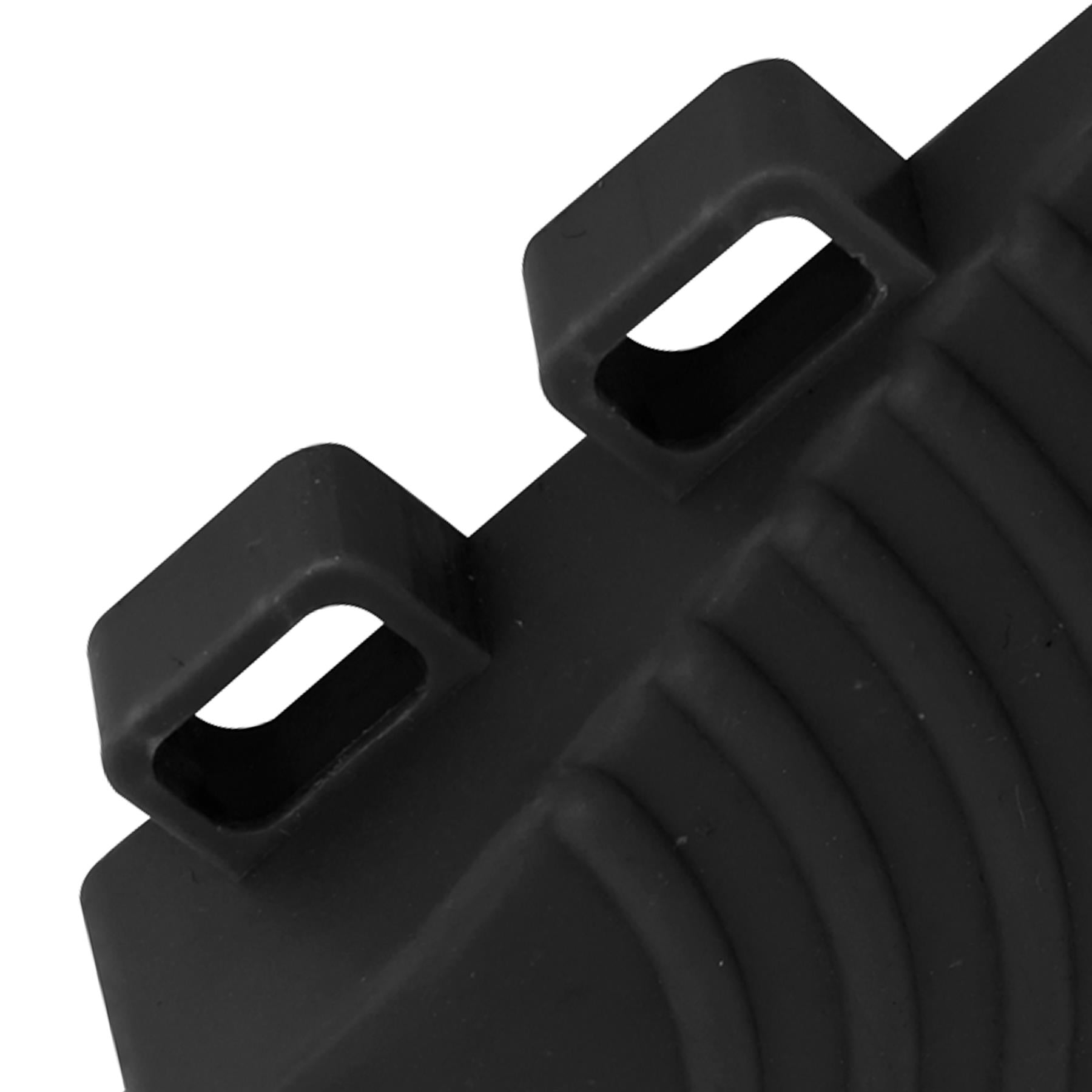 Sealey Polypropylene Floor Tile Corners Black 60 x 60mm - Pack of 4