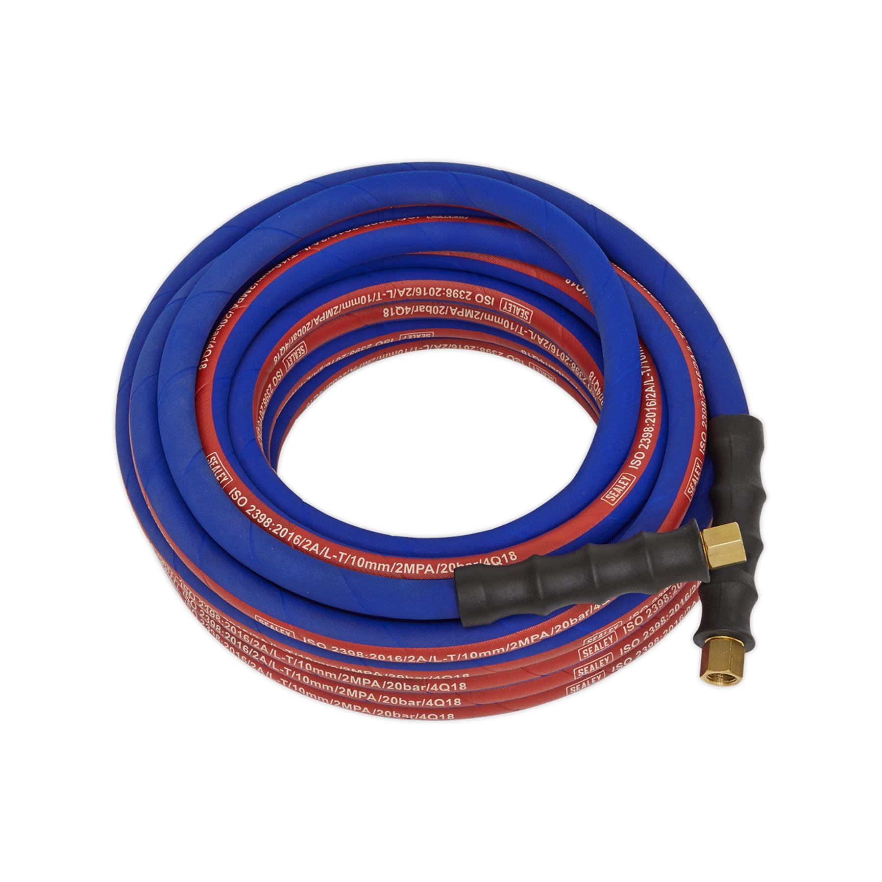 Sealey Extra Heavy Duty Rubber Air Compressor Hose 20m Metre 1/4"BSP 8mm Bore