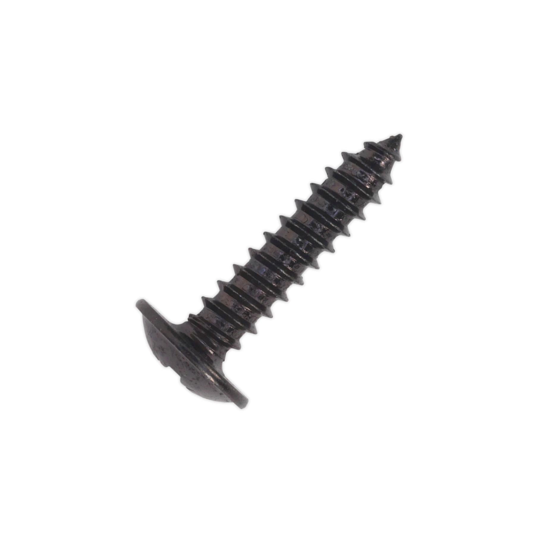 Sealey Self Tapping Screw 4.2 x 19mm Flanged Head Black Pozi Pack of 100