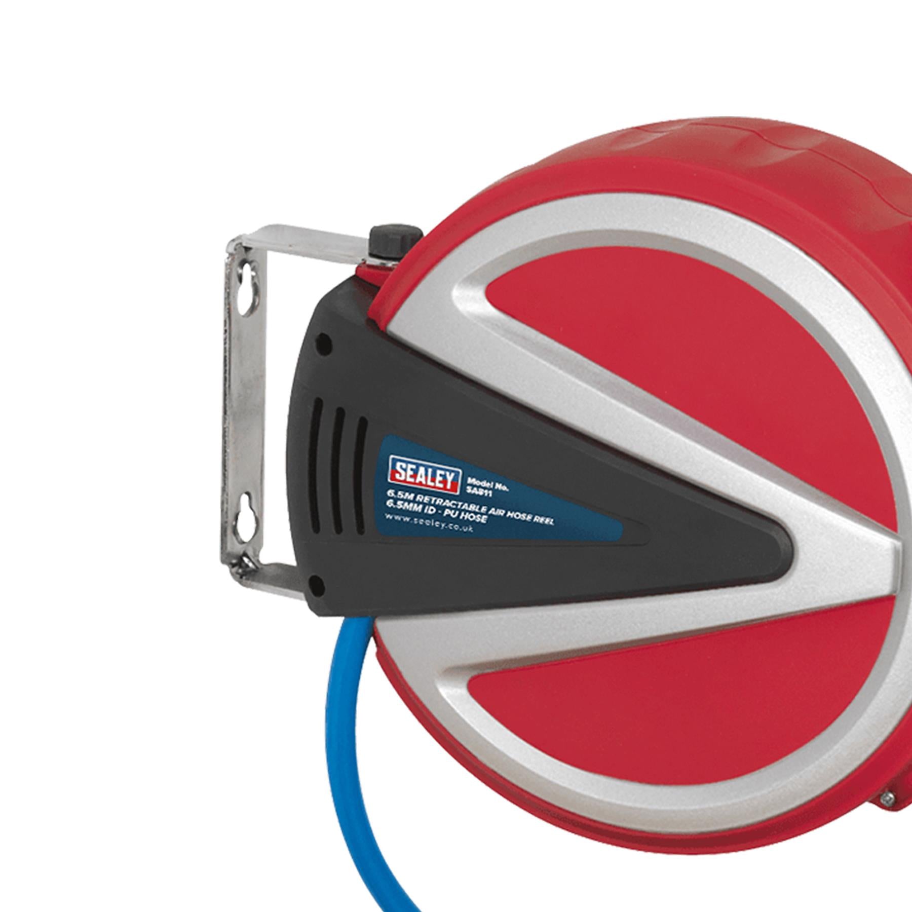 Sealey Retractable Air Hose Reel 12m Ø6.5mm ID - PU Hose